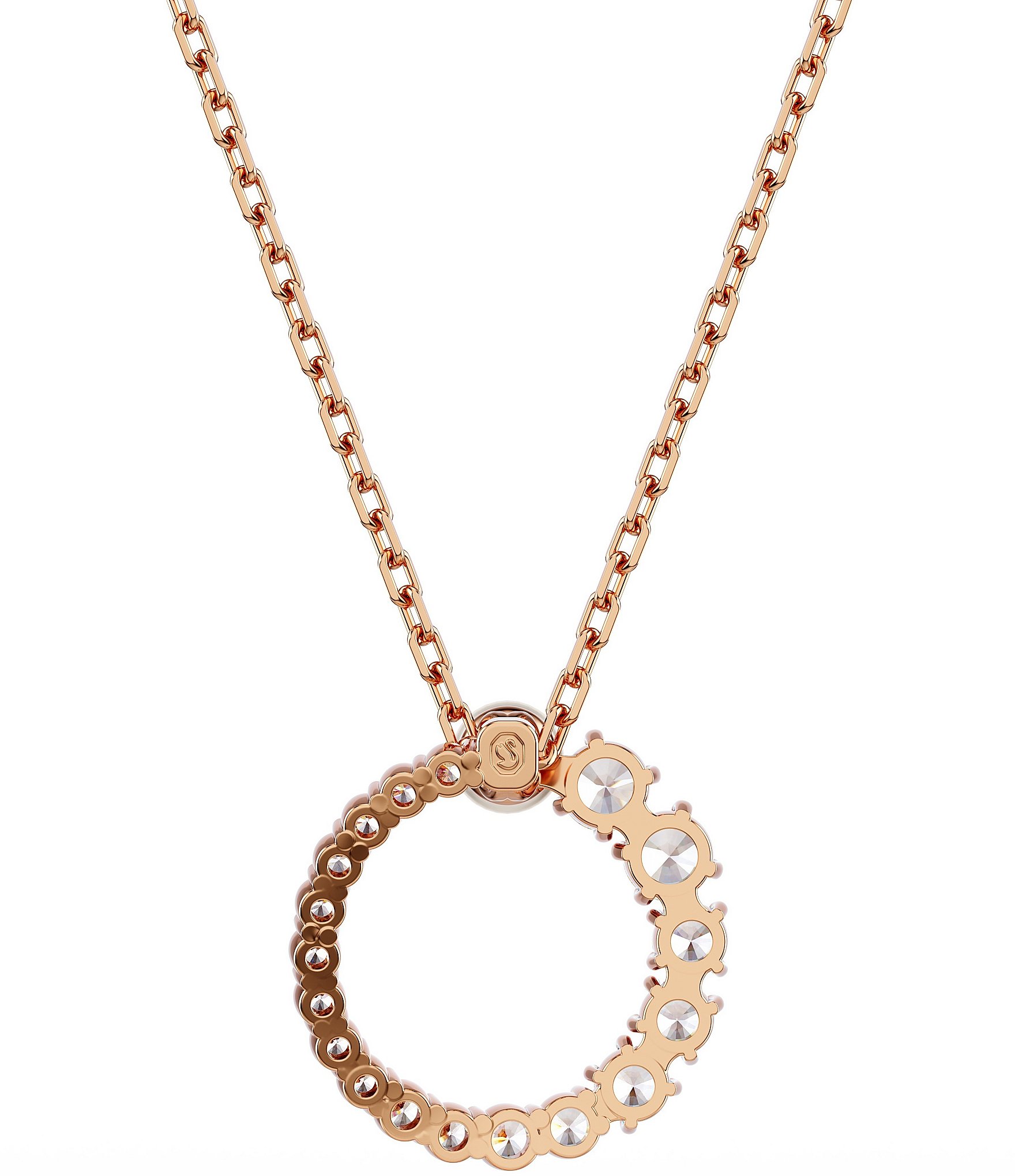 Swarovski Matrix Crystal Pearl Short Pendant Necklace