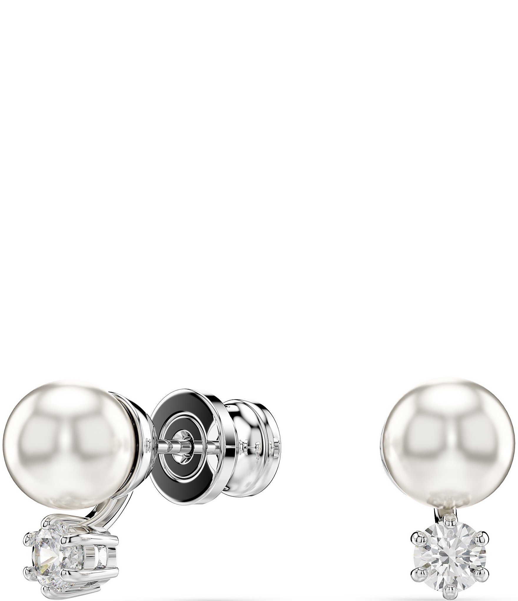 Swarovski Matrix Crystal Pearl Stud Earrings