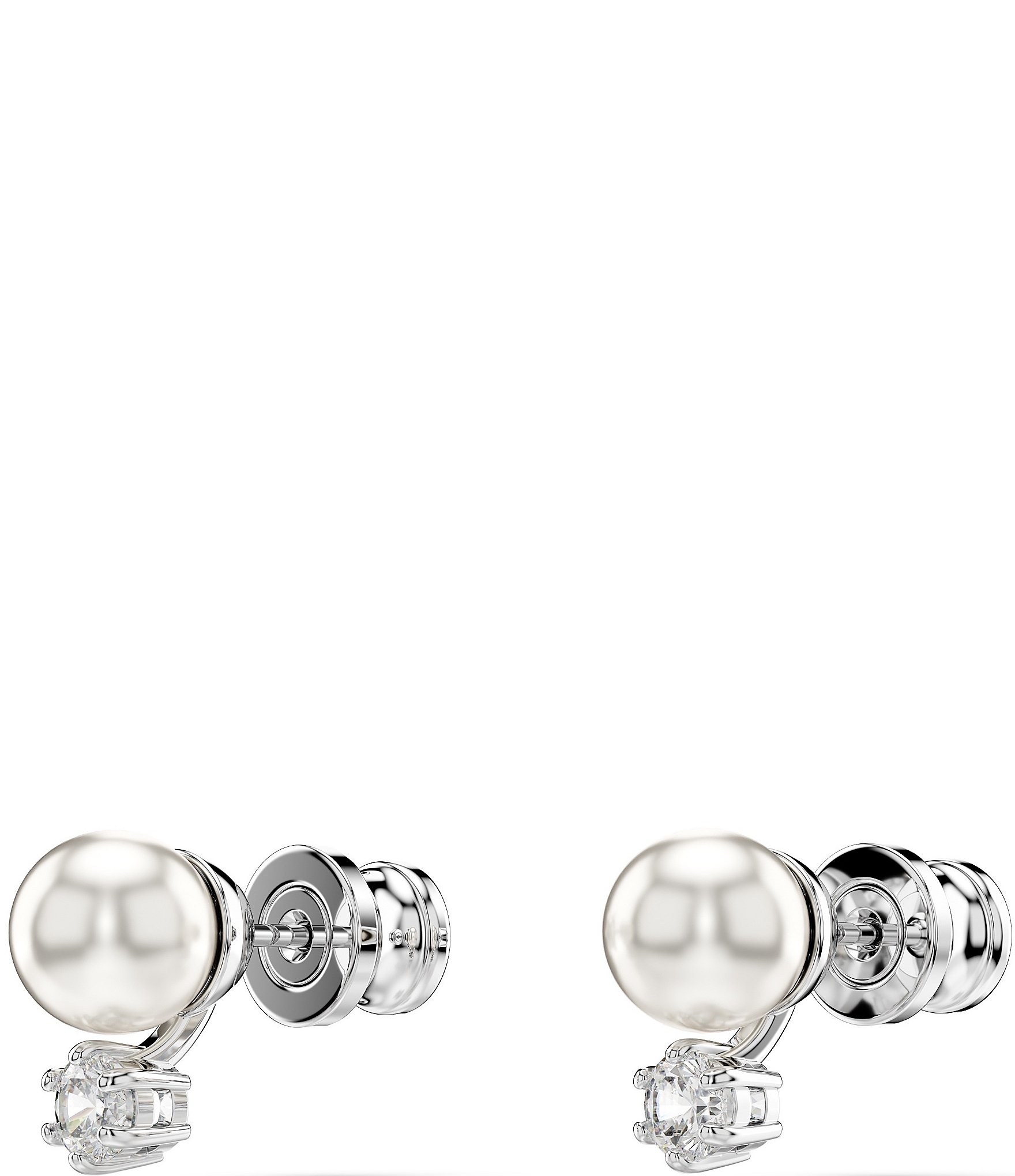 Swarovski Matrix Crystal Pearl Stud Earrings