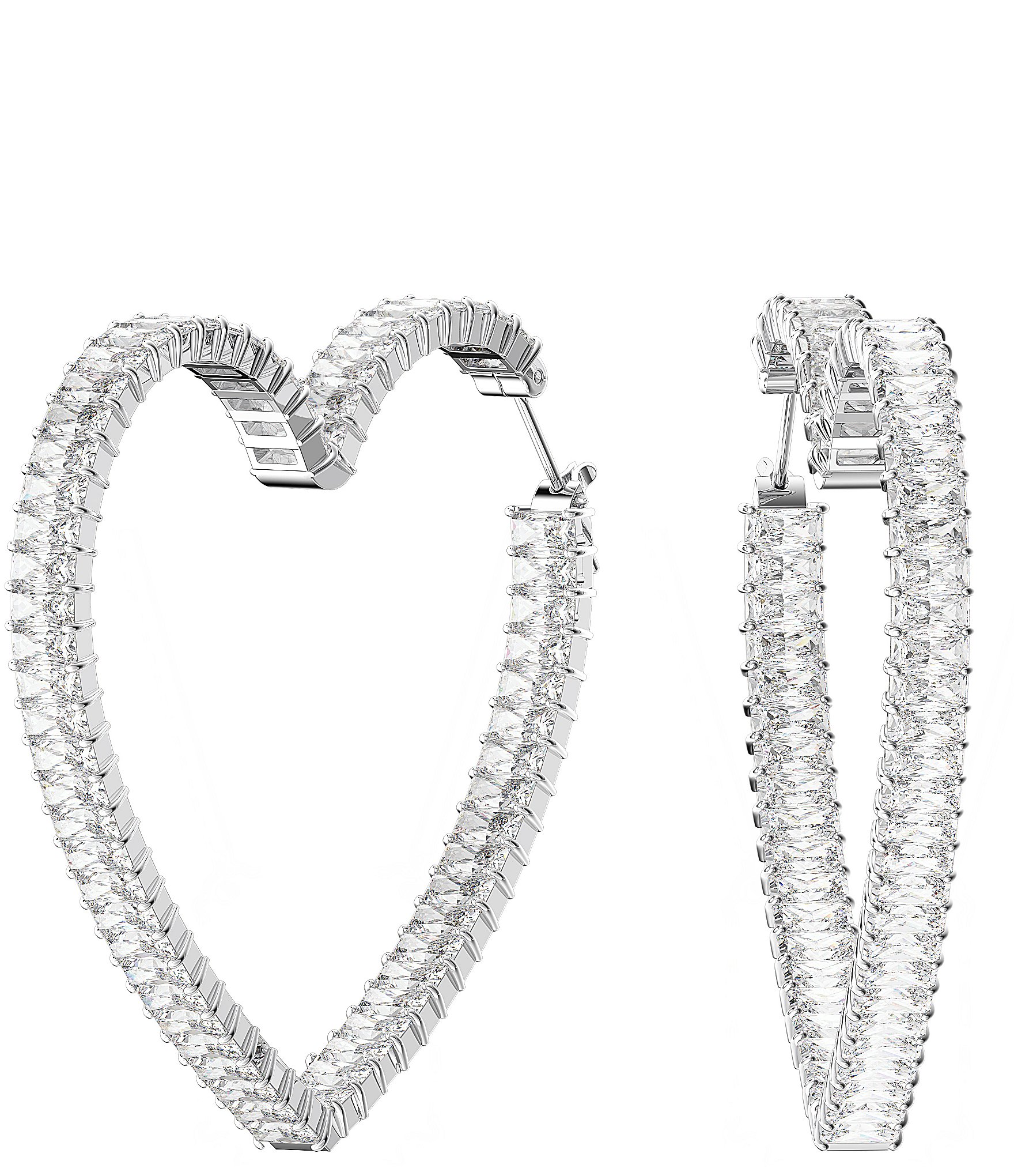 Large Acrylic Heart Hoop Earrings — Sparklemuse