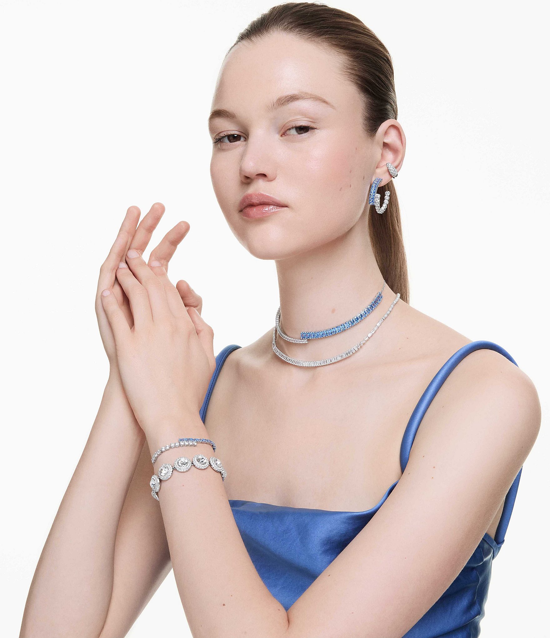 Swarovski Matrix Mixed Cuts Choker Necklace