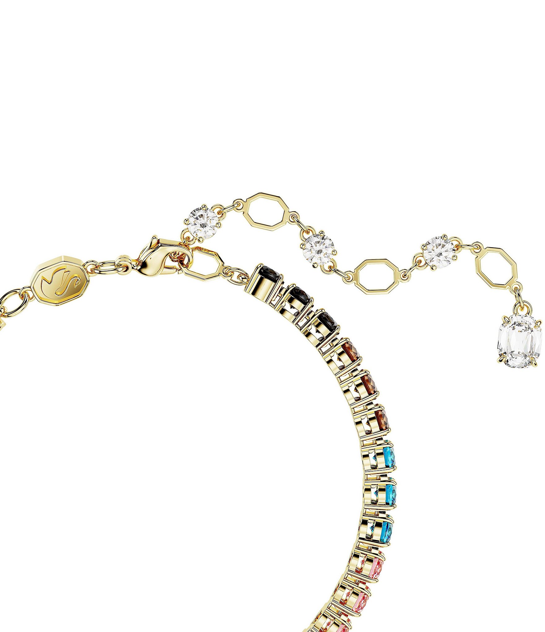 Swarovski Matrix Rainbow Crystal Round Cut Line Bracelet