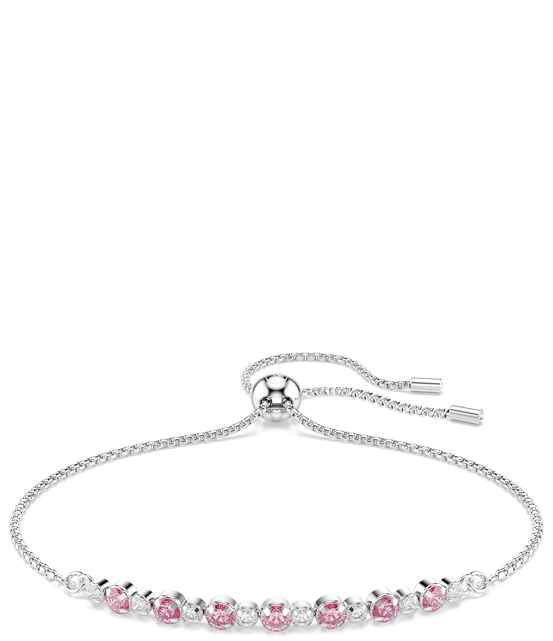 Swarovski Matrix Round Cut CZ Adjustable Bracelet