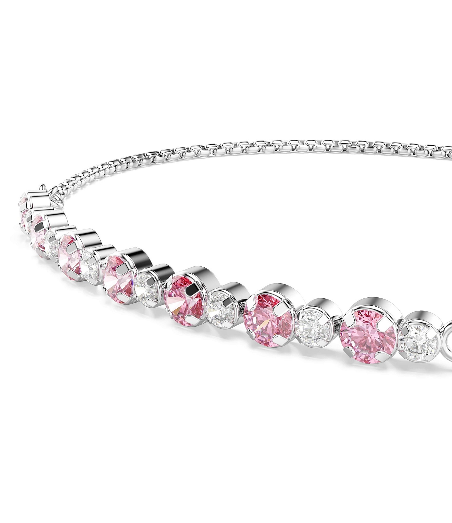 Swarovski Matrix Round Cut CZ Adjustable Bracelet
