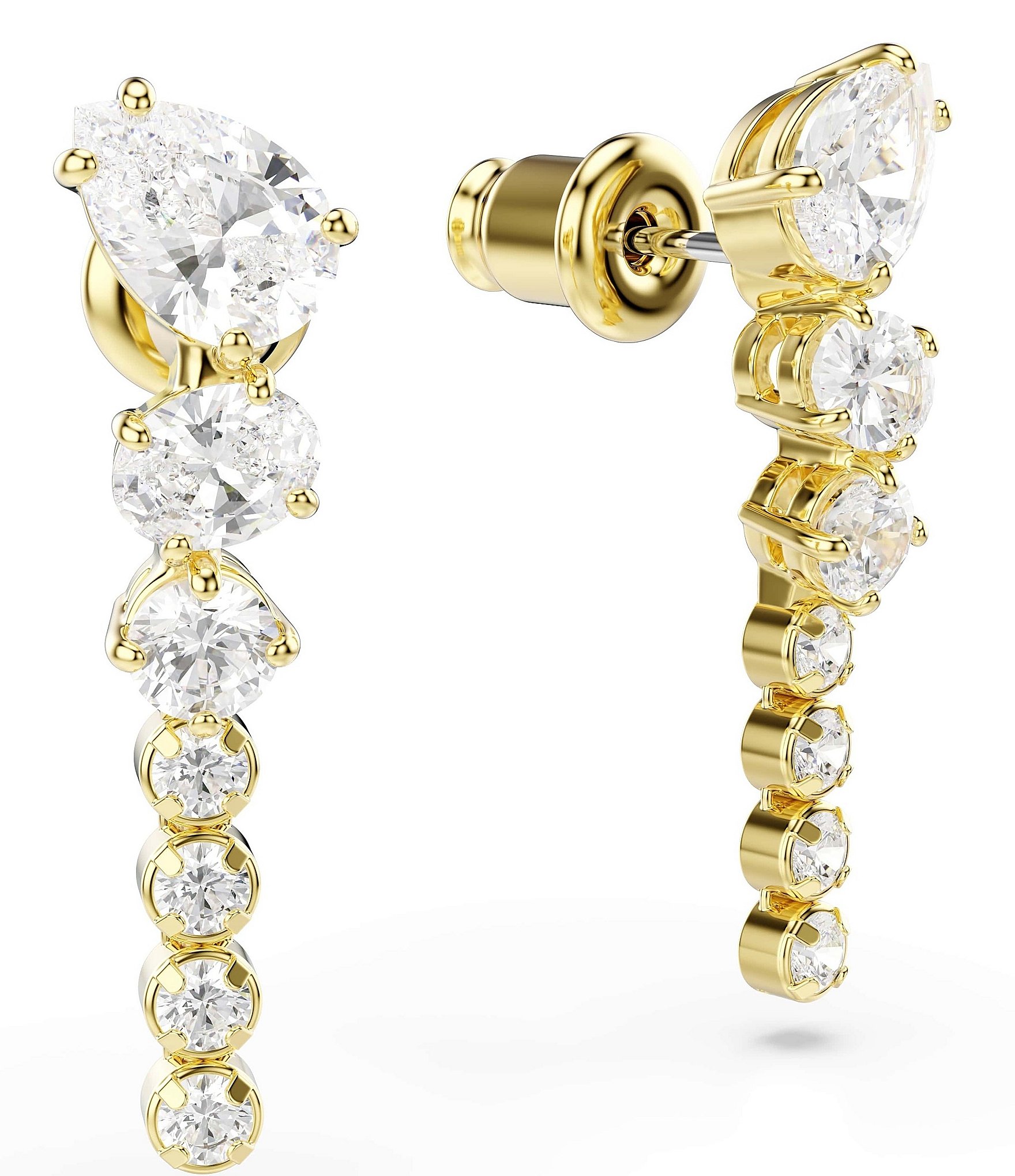 Swarovski Mesmera Mixed Cut CZ Drop Earrings