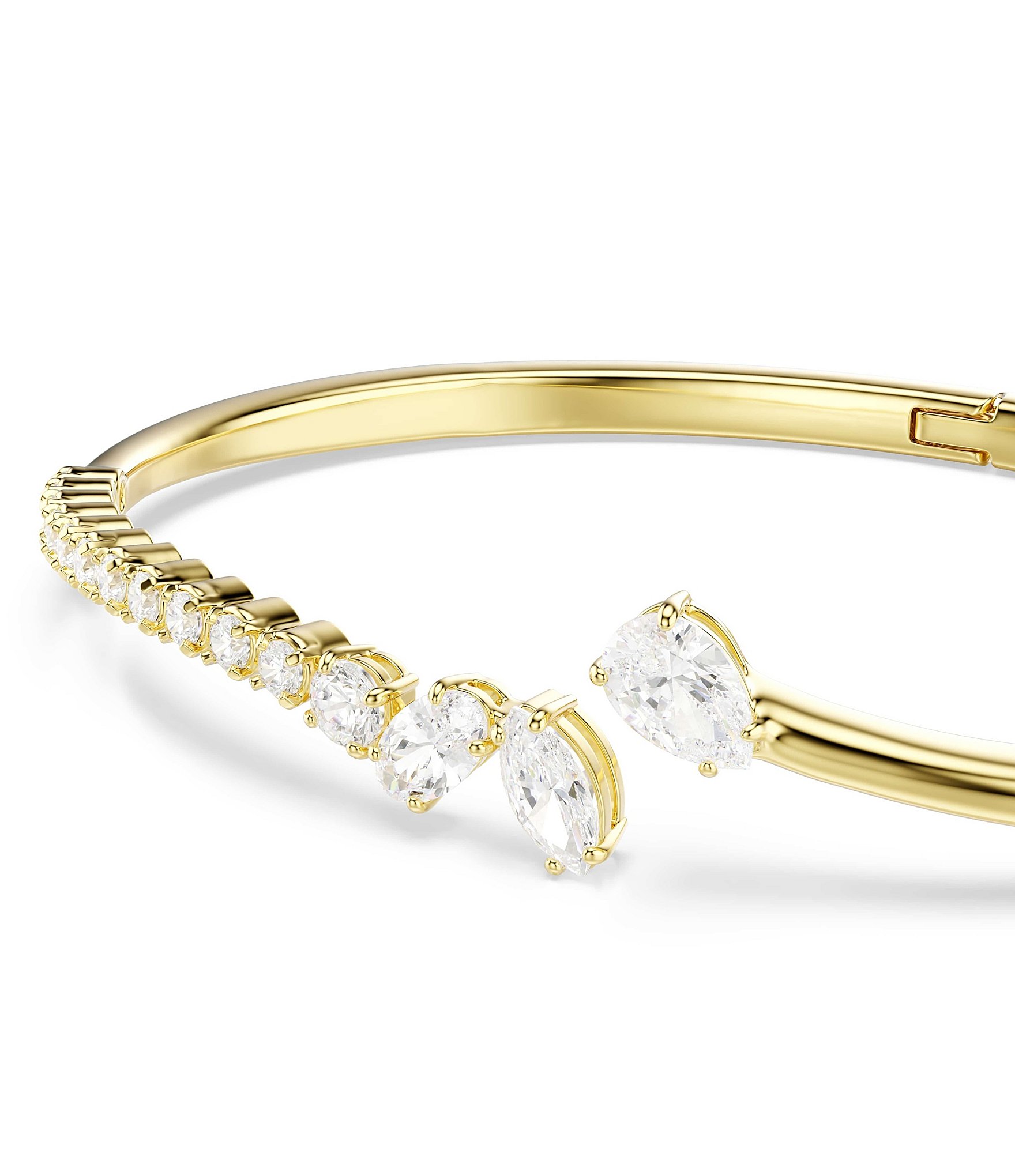 Swarovski Mesmera Mixed Cut CZ Open Bangle Bracelet