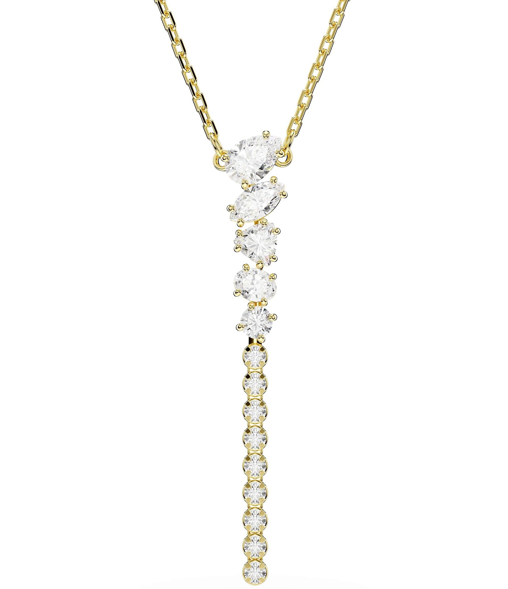 Swarovski Mesmera Mixed Cut CZ Y Necklace