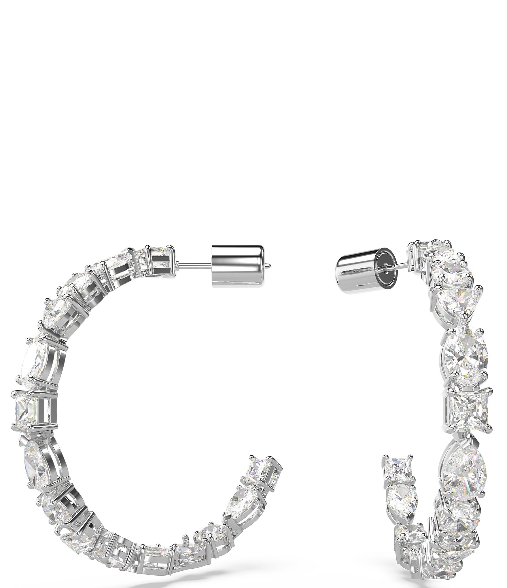 Swarovski Mesmera Mixed Cuts Crystal Hoop Earrings