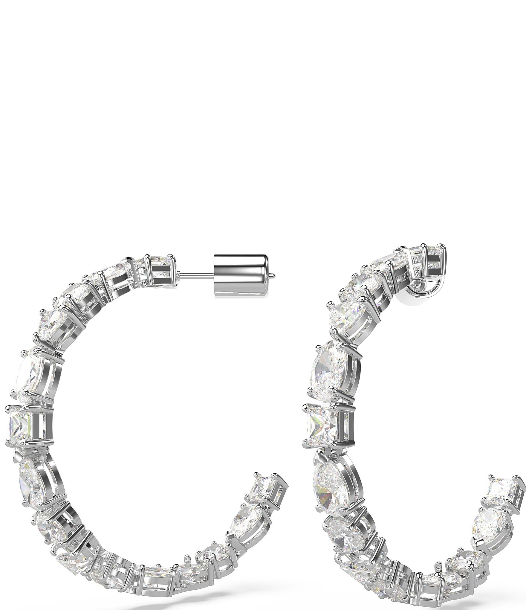 Swarovski Mesmera Mixed Cuts Crystal Hoop Earrings