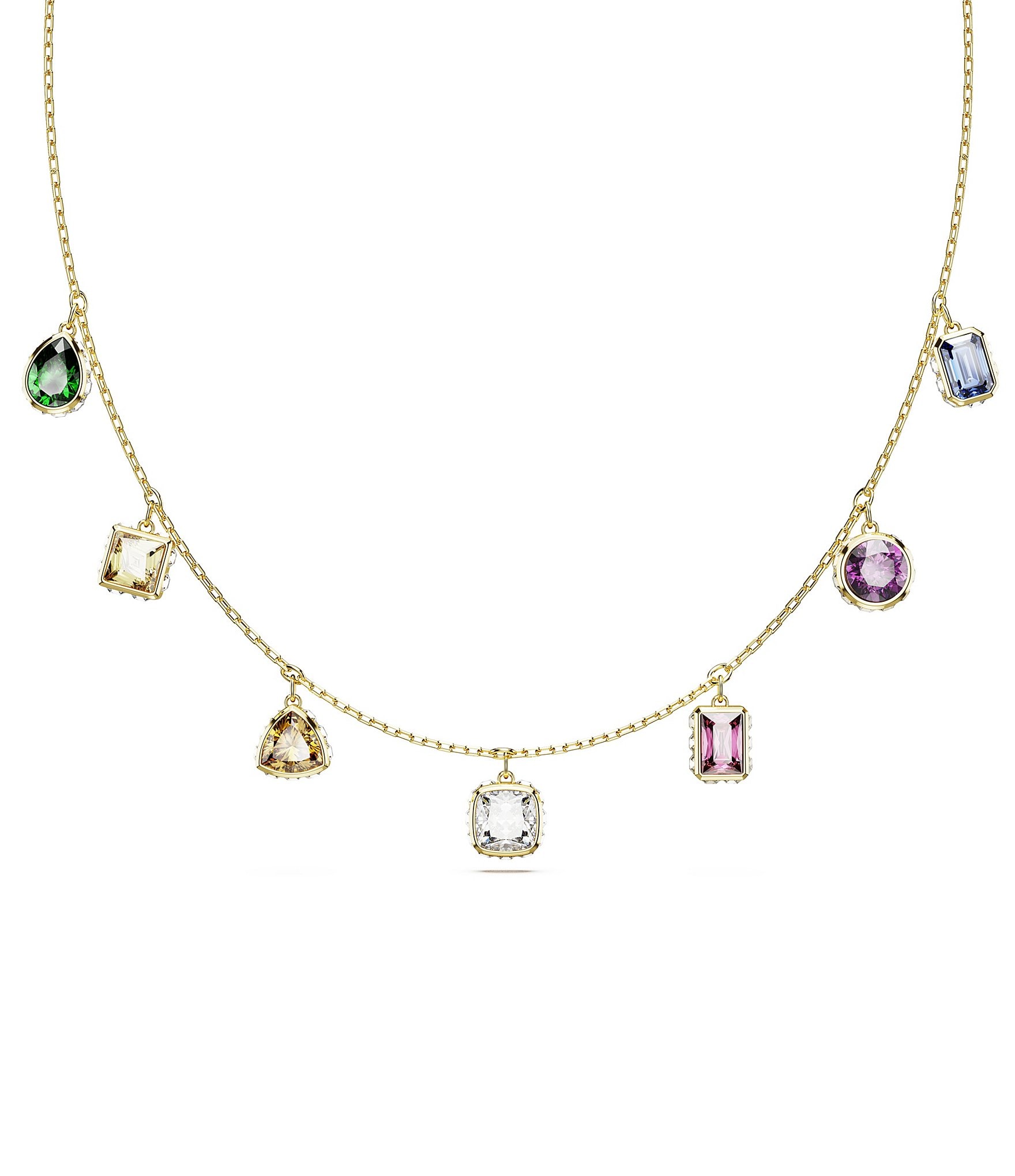 Swarovski Stilla Multicolored Mixed Cut Statement Necklace | Dillard's