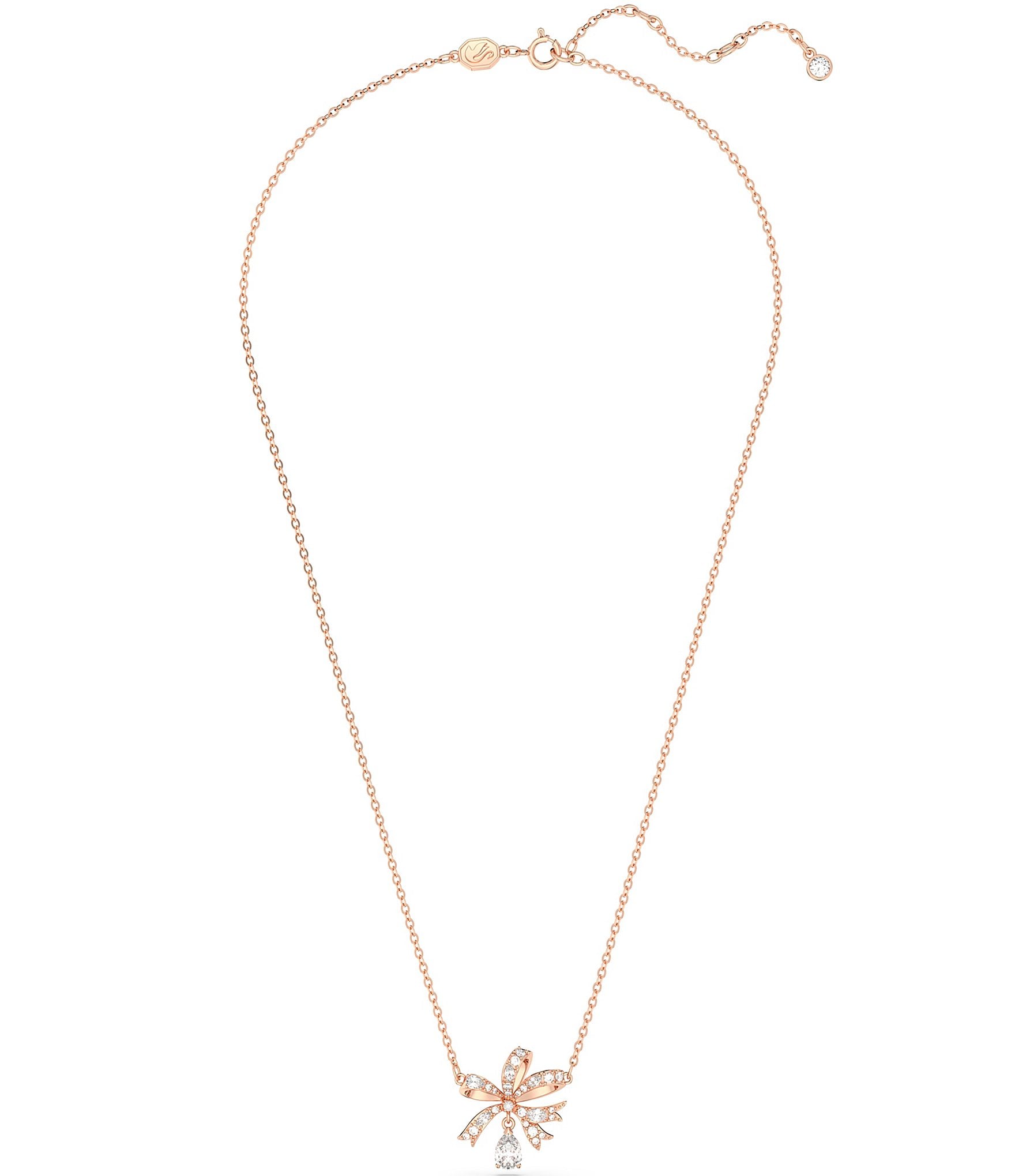 Swarovski Volta Collection Crystal Bow Short Pendant Necklace