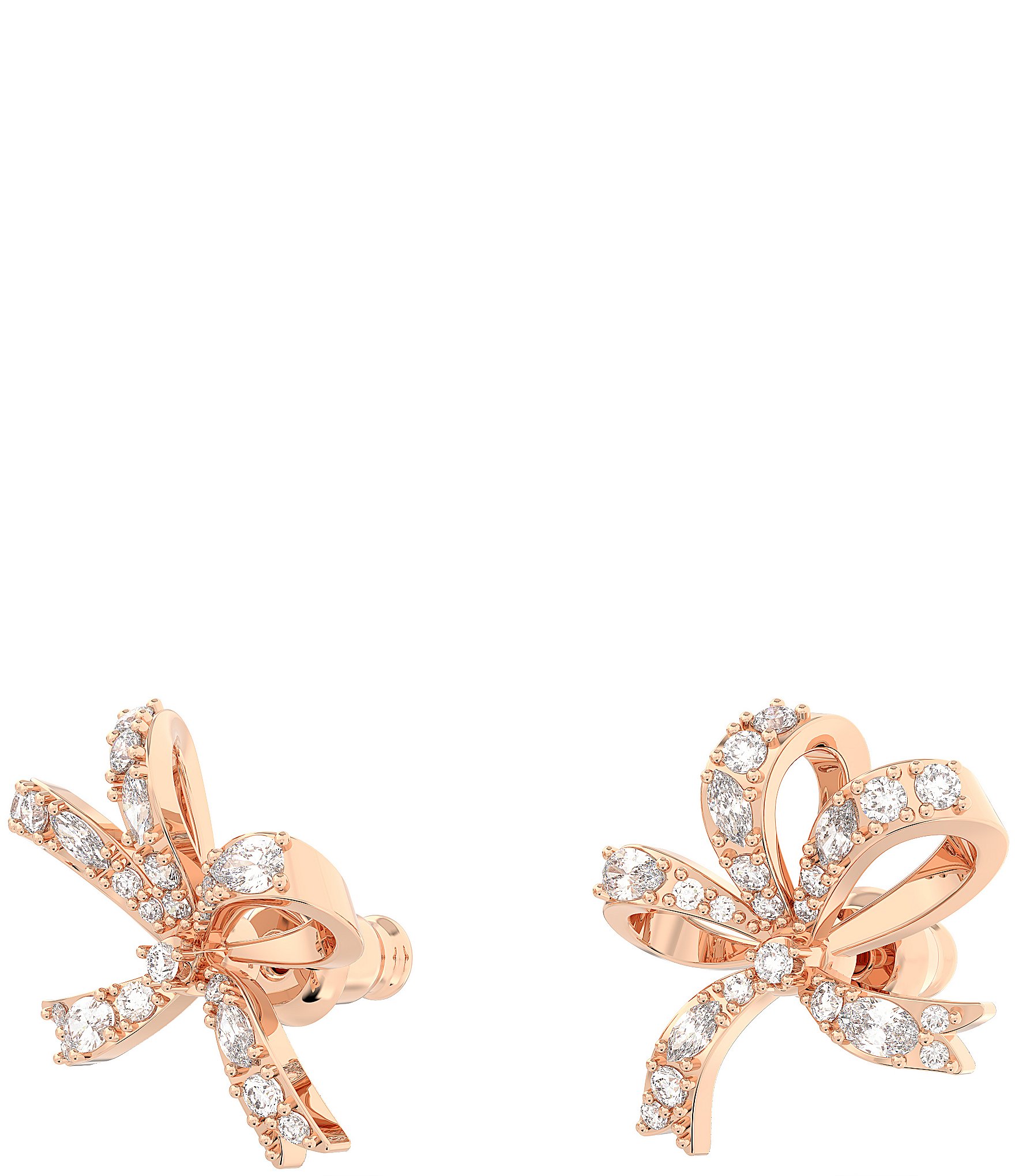 Swarovski Volta Collection Crystal Bow Stud Earrings