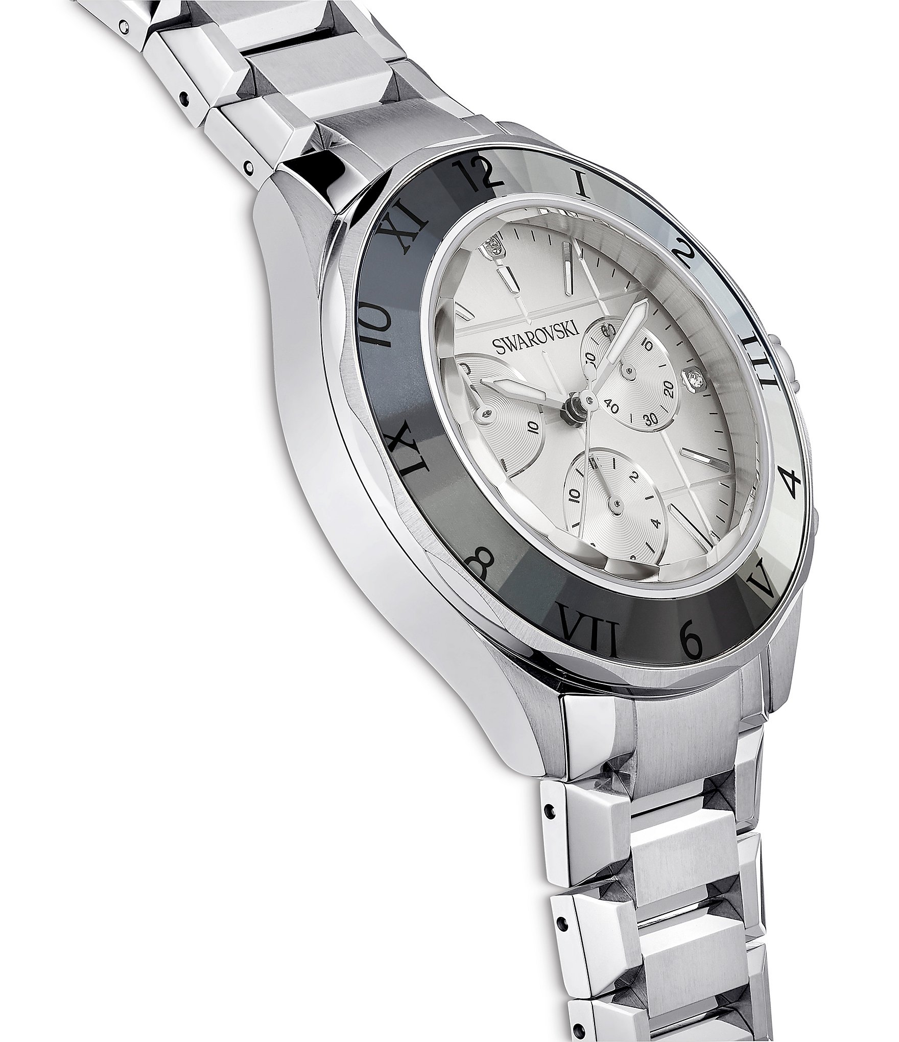 Swarovski Women's Dextera Analog Silver Stainless Steel Chronograph Bracelet Watch