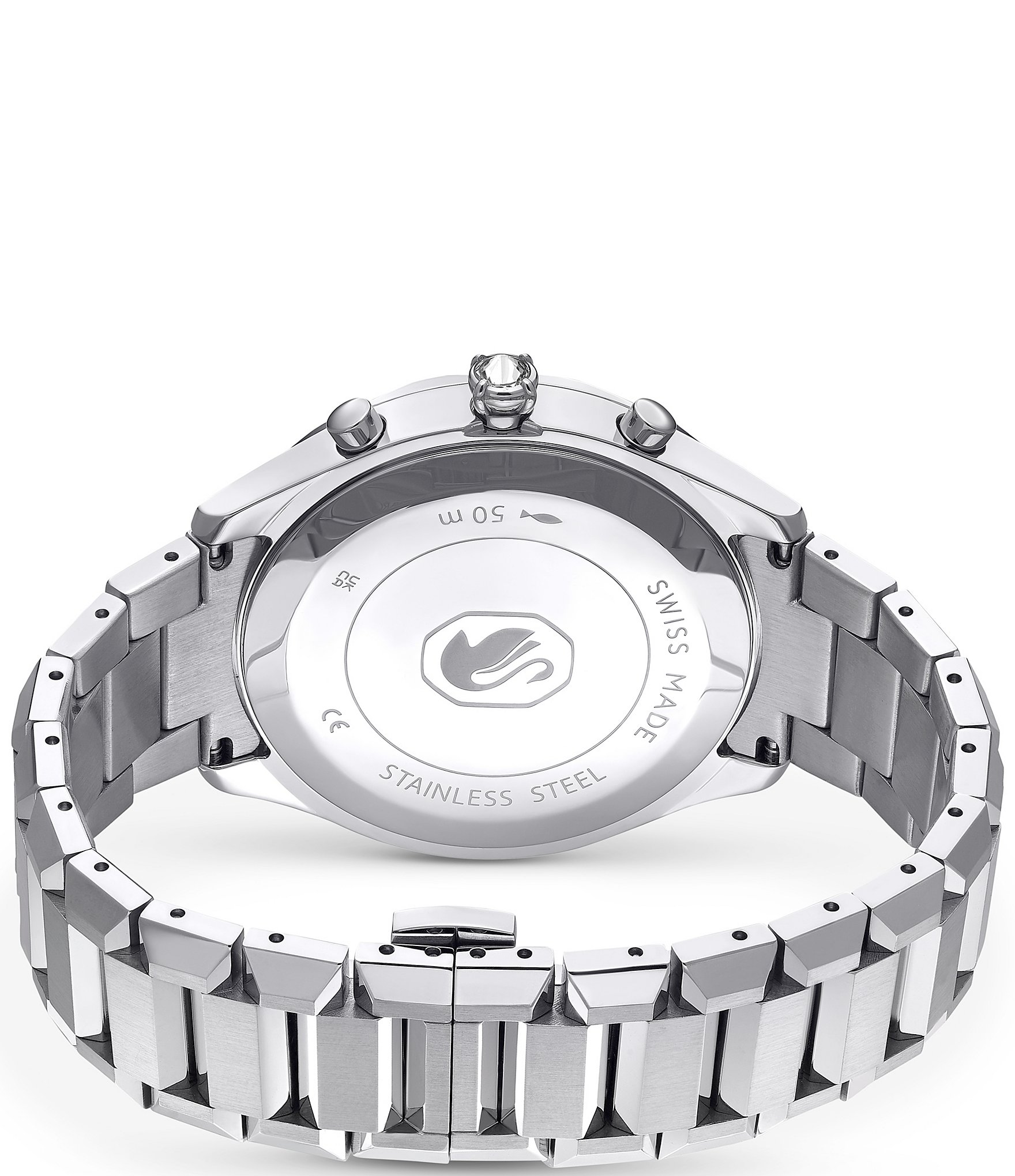 Swarovski Women's Dextera Analog Silver Stainless Steel Chronograph Bracelet Watch