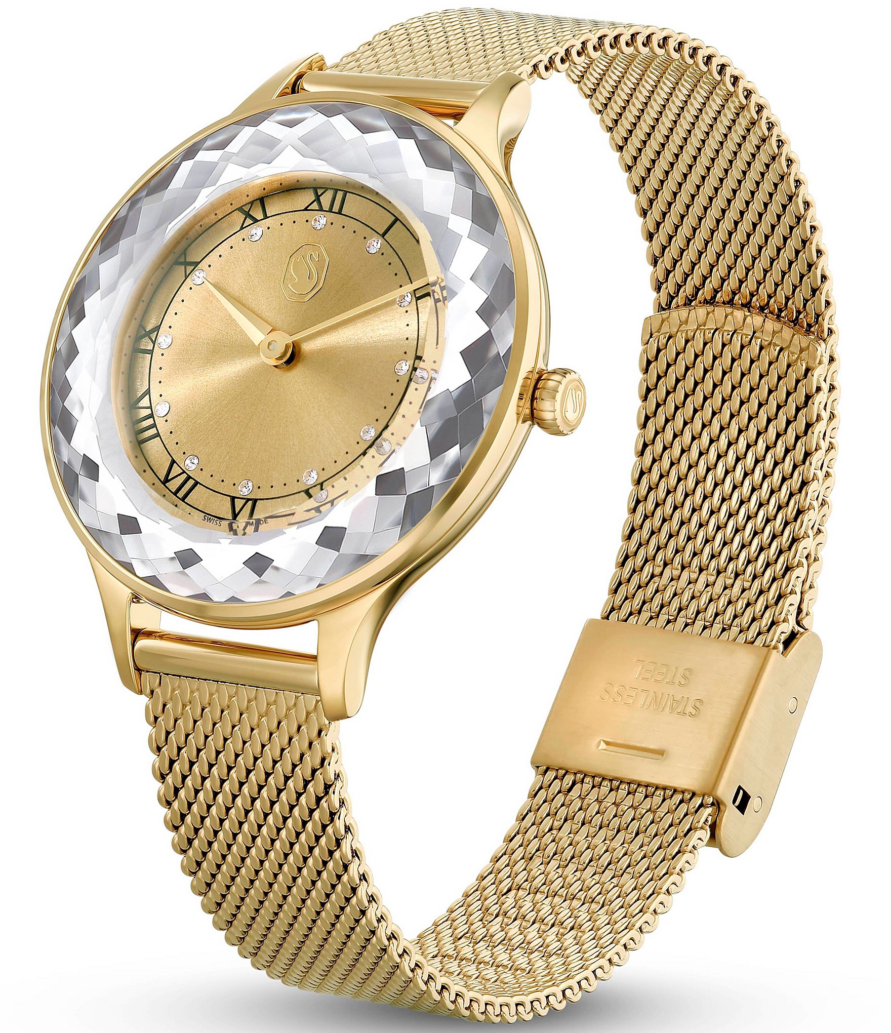 Swarovski Women's Octea Nova Quartz Analog Gold Stainless Steel Bracelet Watch