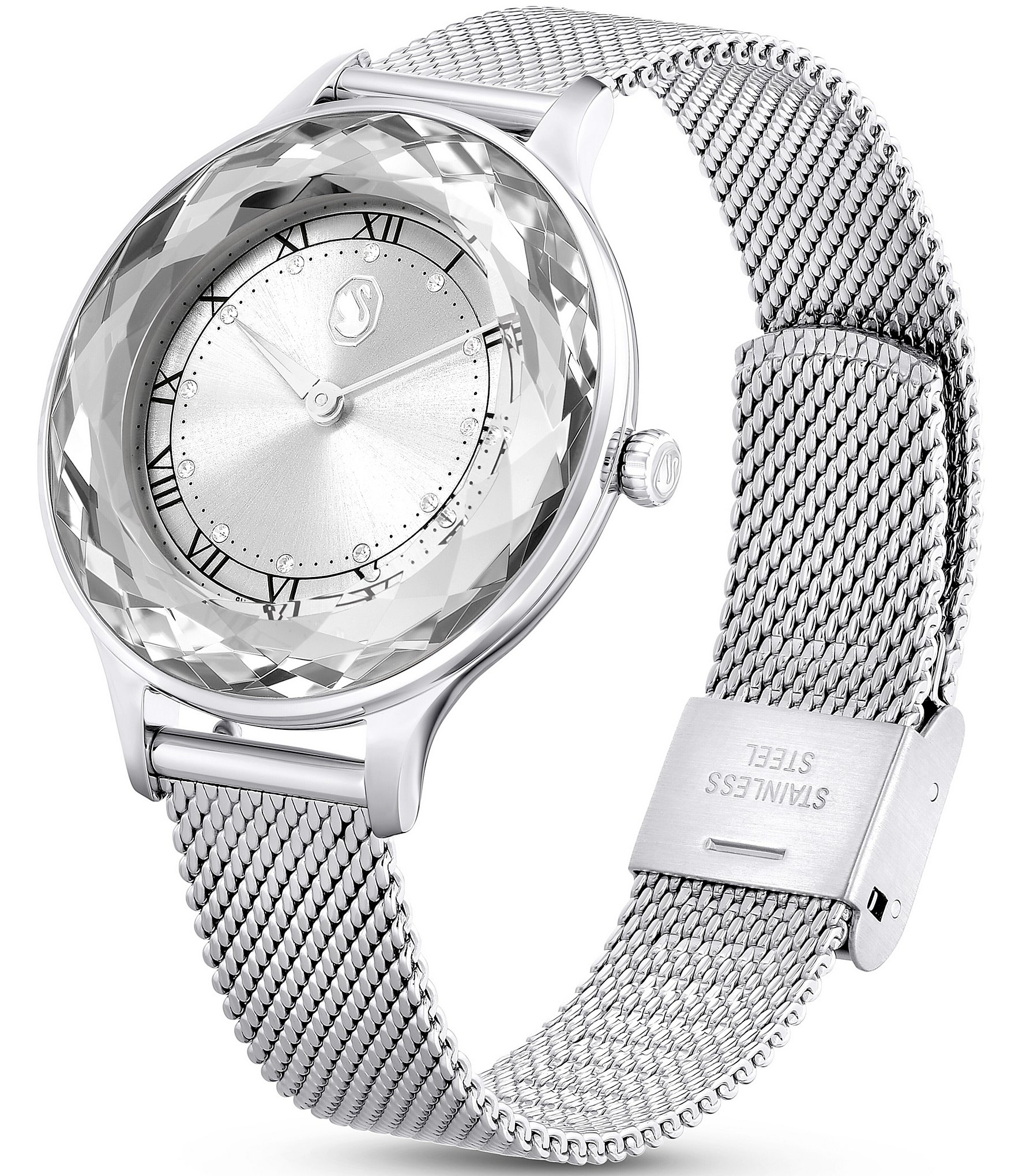 Swarovski Women's Octea Nova Quartz Analog Stainless Steel Mesh Bracelet Watch