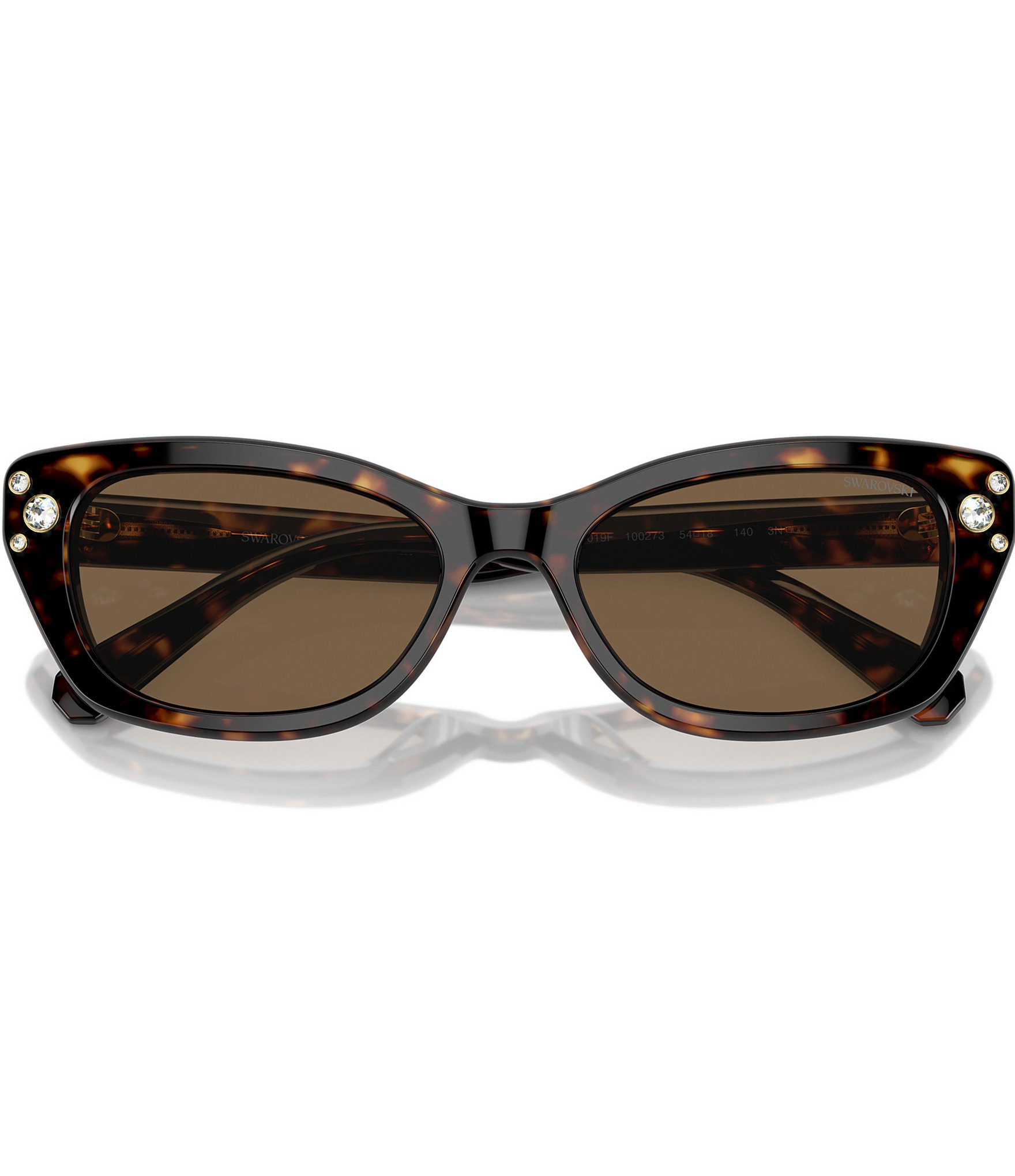 Swarovski Women's SK6019F 54mm Havana Cat Eye Sunglasses