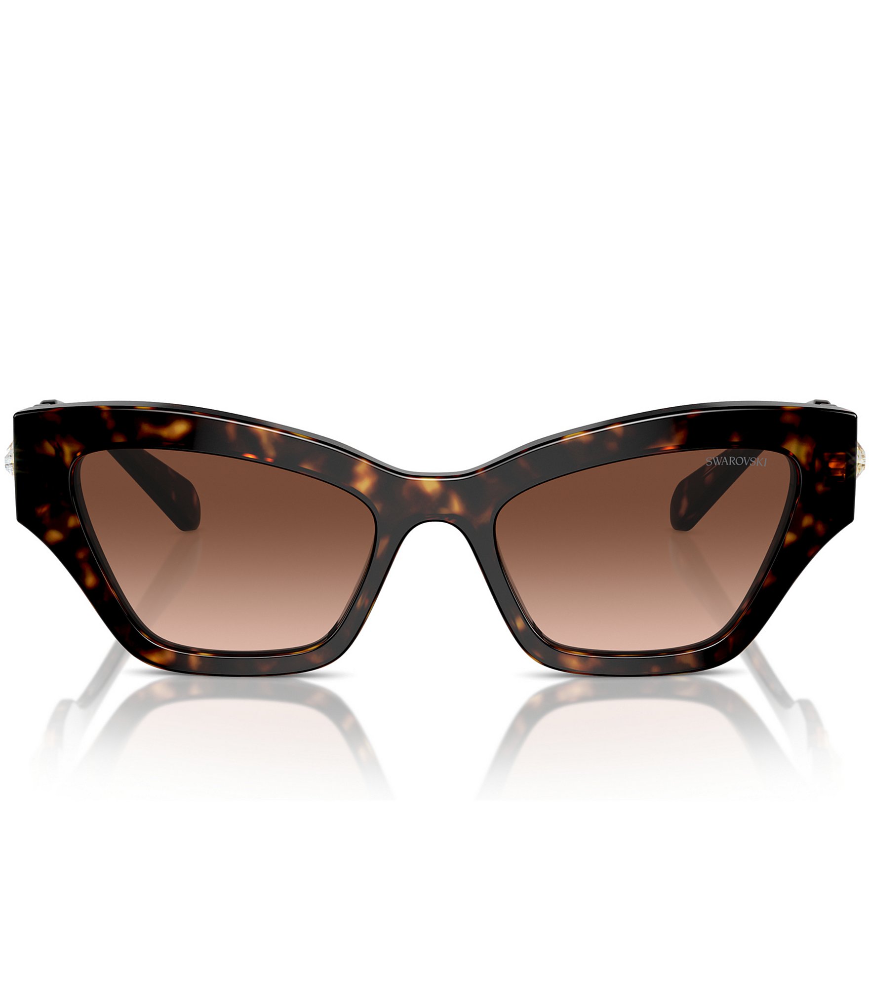 Swarovski Women's SK6021 53mm Havana Cat Eye Sunglasses