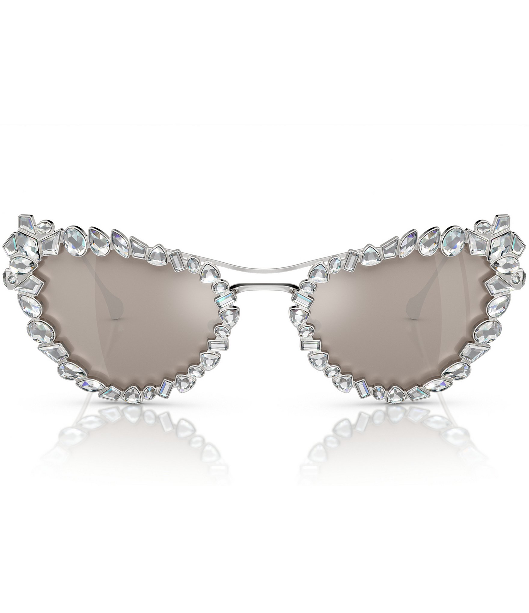 Swarovski Women's SK7011 56mm Mirrored Cat Eye Sunglasses