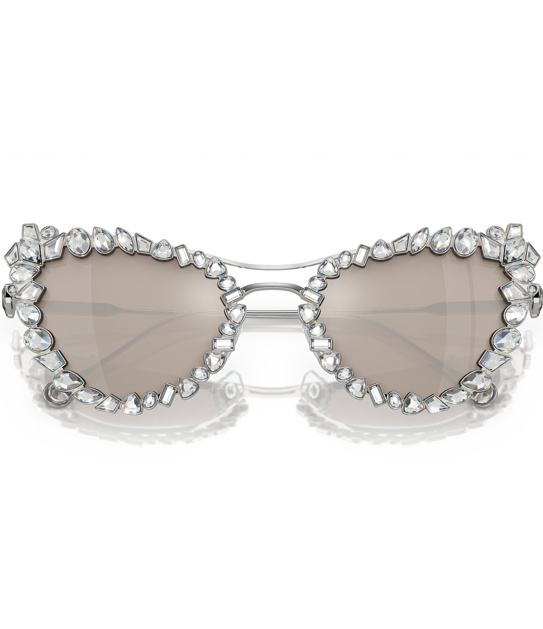 Swarovski Women's SK7011 56mm Mirrored Cat Eye Sunglasses