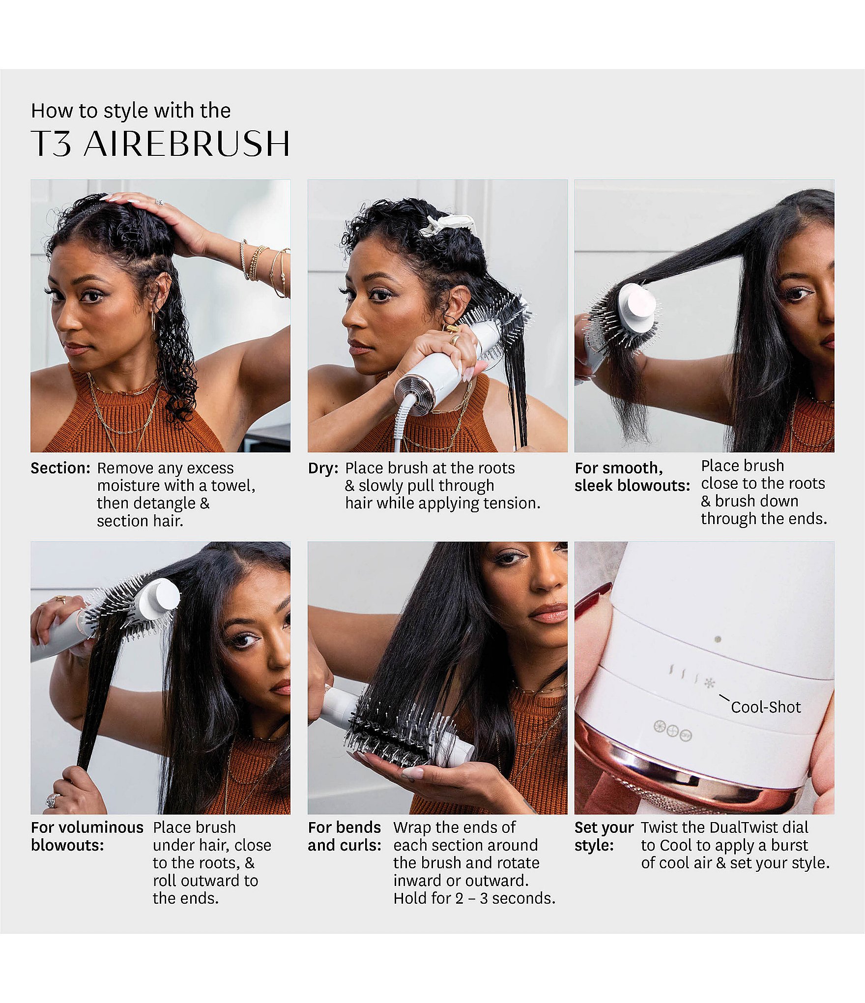 T3 AireBrush One-Step Smoothing and Volumizing Hair Dryer Brush