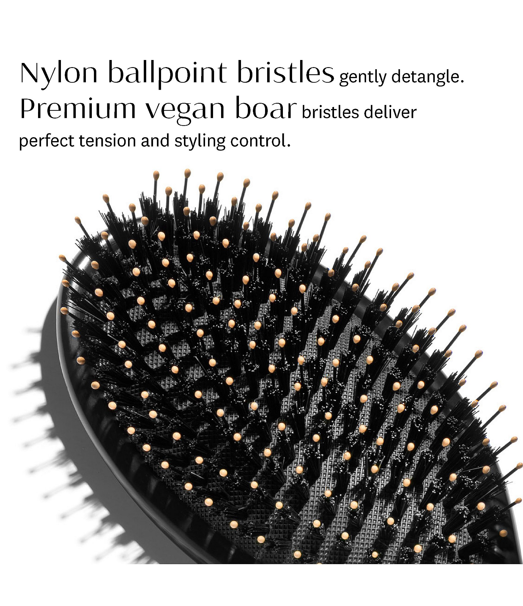 T3 Polish & Shine Premium Vegan Boar and Nylon Oval Hairbrush