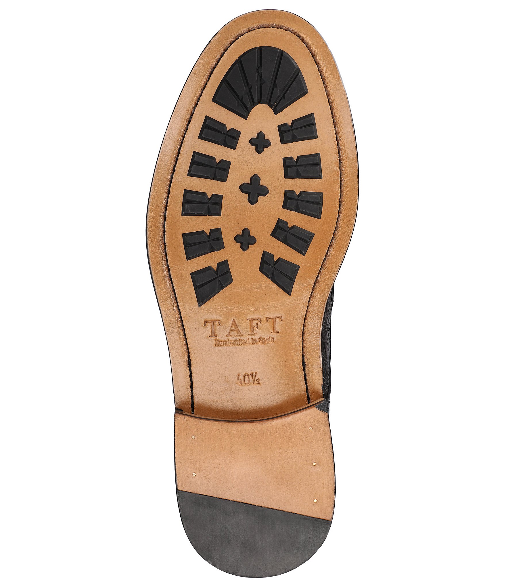 Taft Men's Rome Floral Embossed Leather Cap Toe Boots