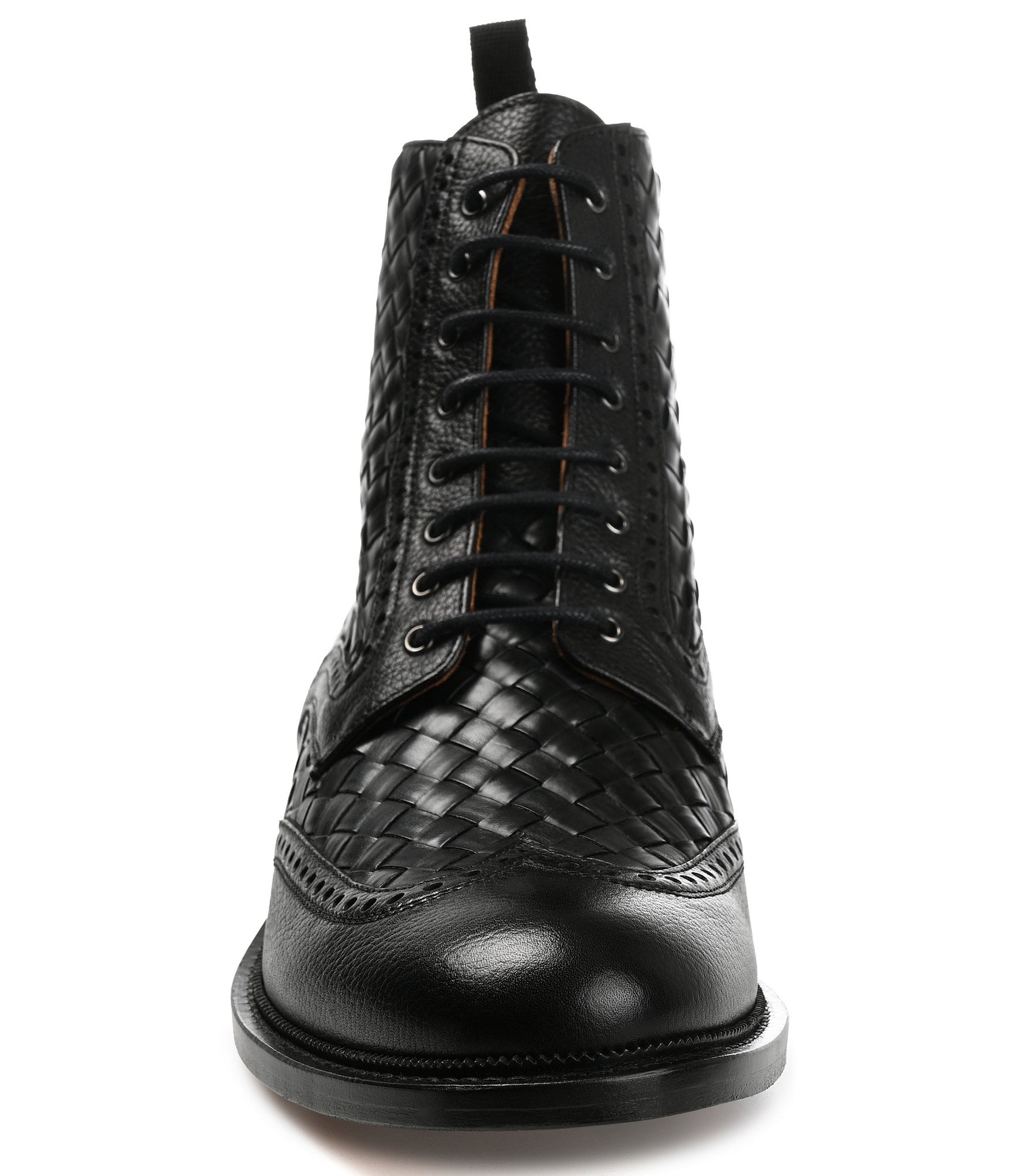 Taft Men's Saint Woven Leather Brogue Wingtip Boots
