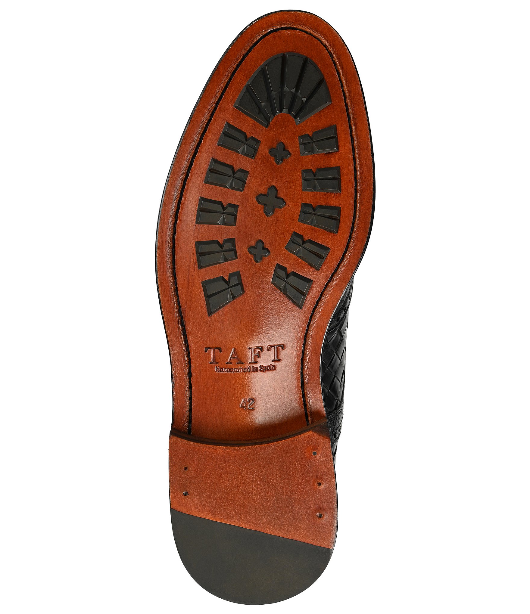 Taft Men's Saint Woven Leather Brogue Wingtip Boots