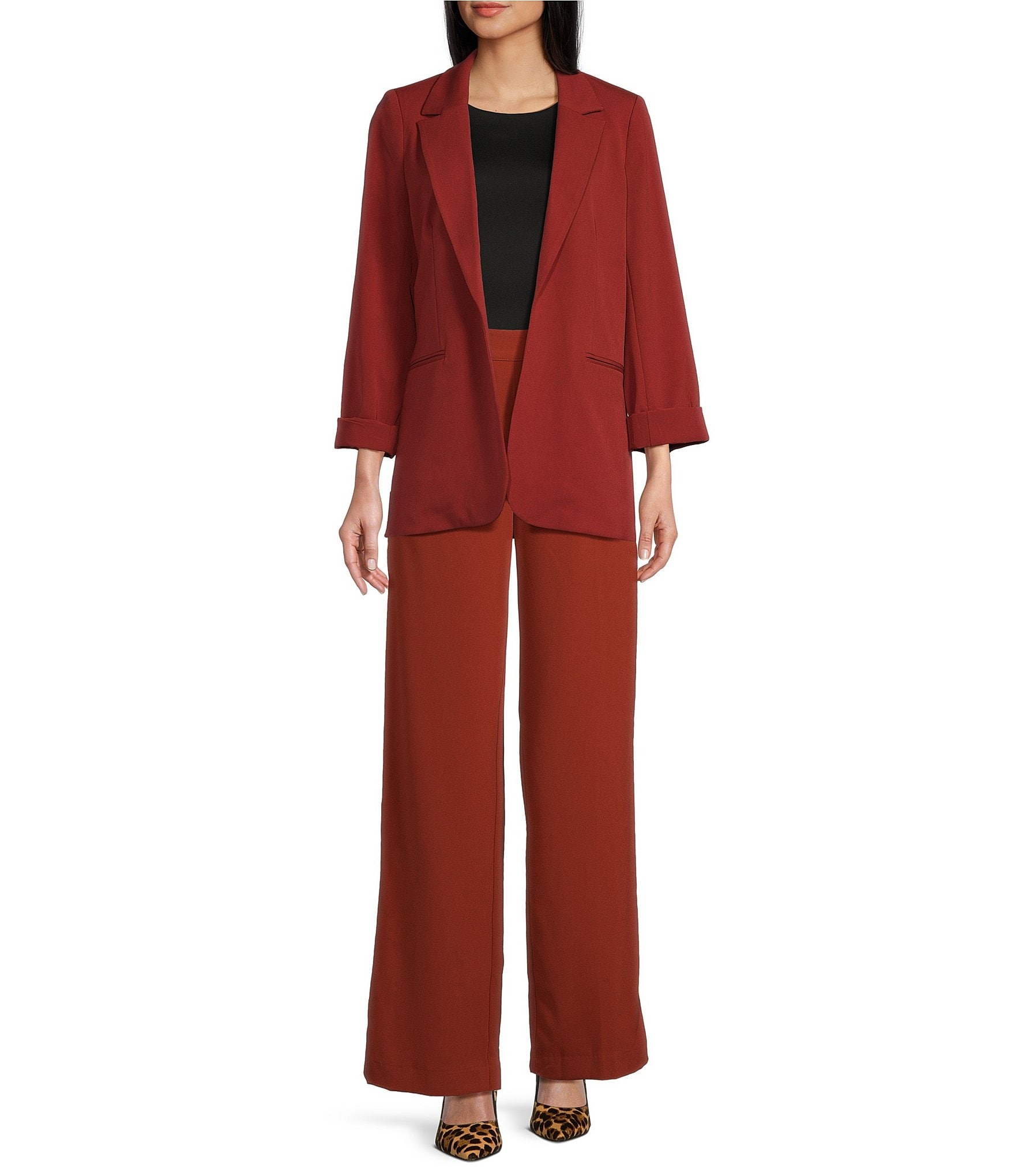 Takara High Rise Wide Leg Pleated Trouser Pants