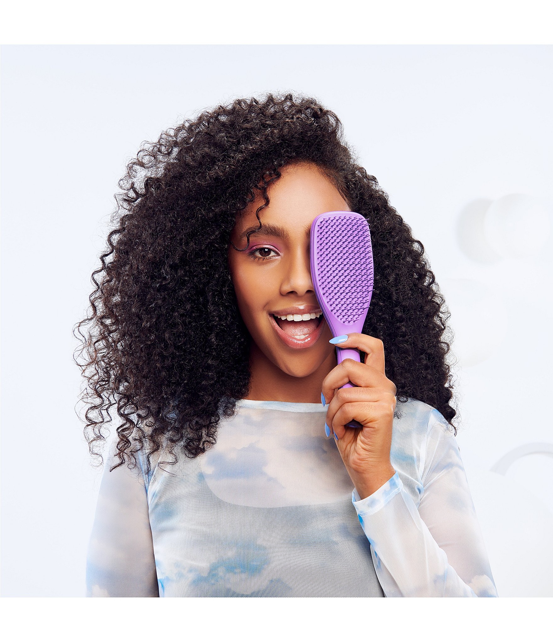 TANGLE TEEZER Naturally Curly Detangler Hairbrush for 3c-4c Hair