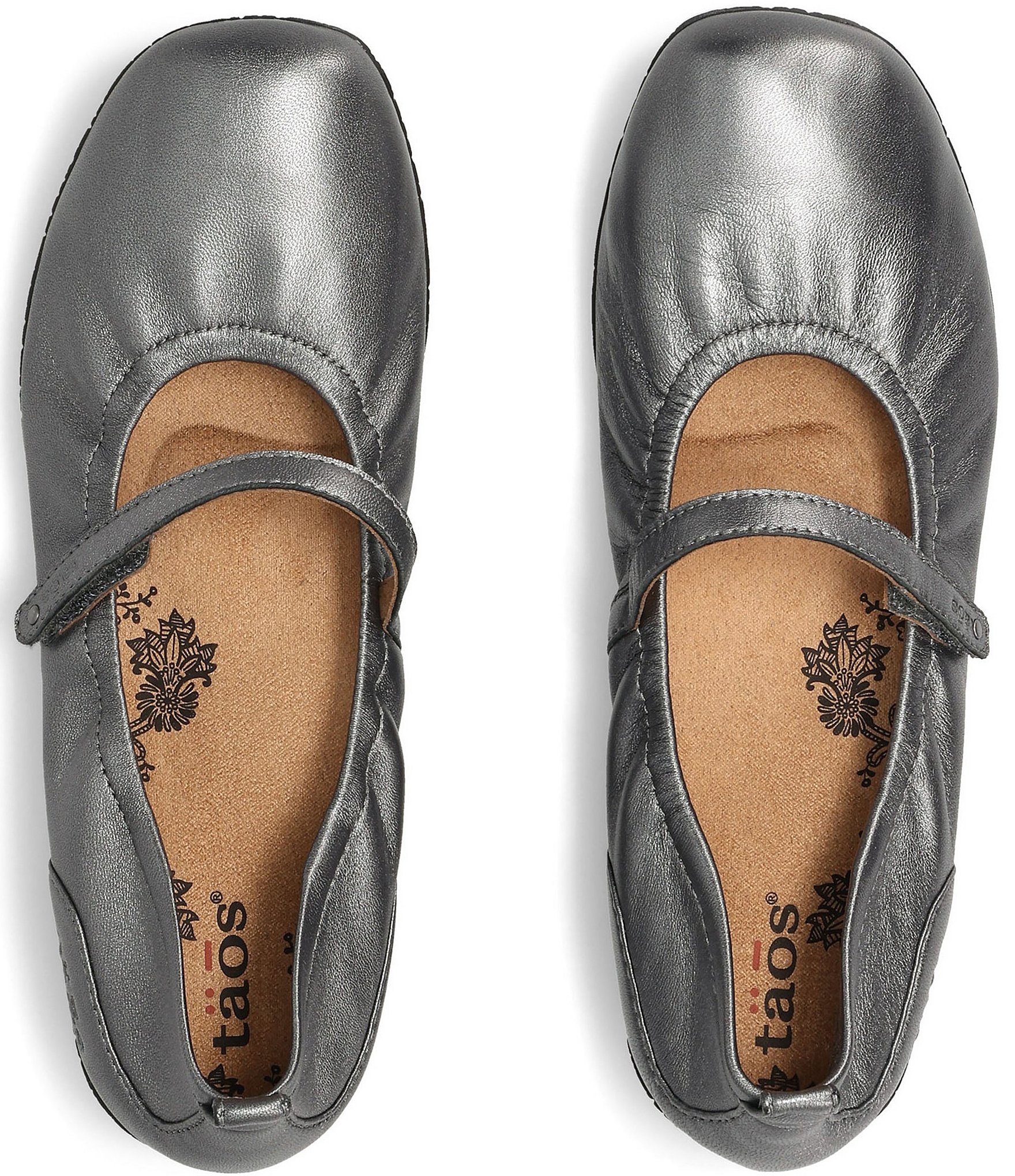 Taos Footwear Babble Leather Mary Jane Ballet Flats