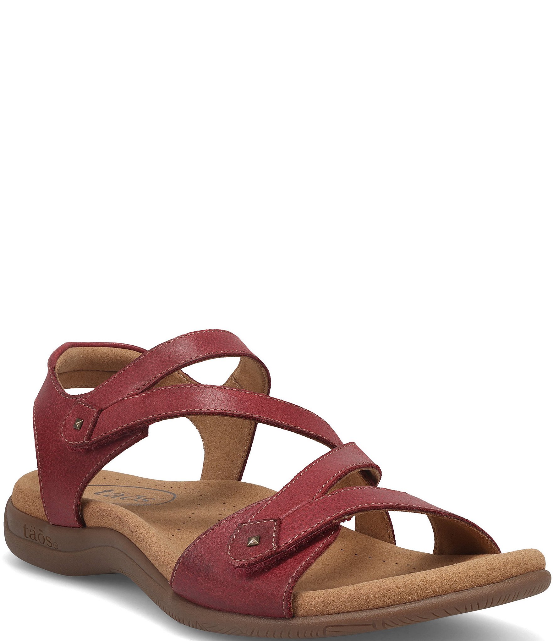 Taos Footwear Big Time Leather Strap Sandals 