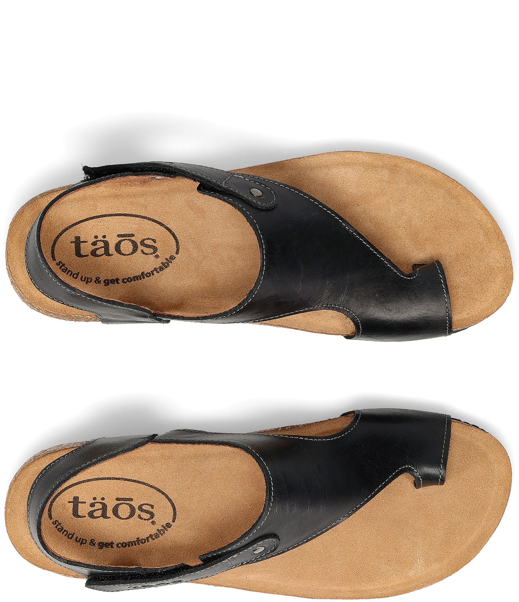 Taos Footwear Fame Leather Toe Loop Sandals