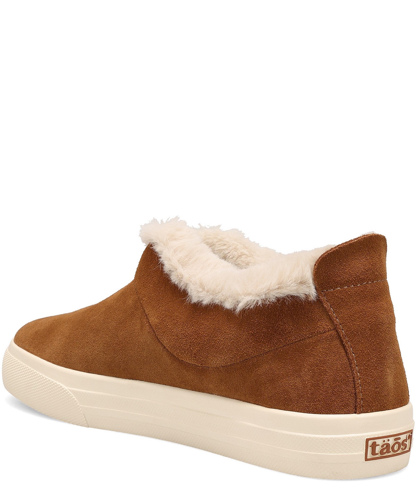 Taos Footwear Mini Chic Suede Faux Fur Lined Sneaker Ankle Booties