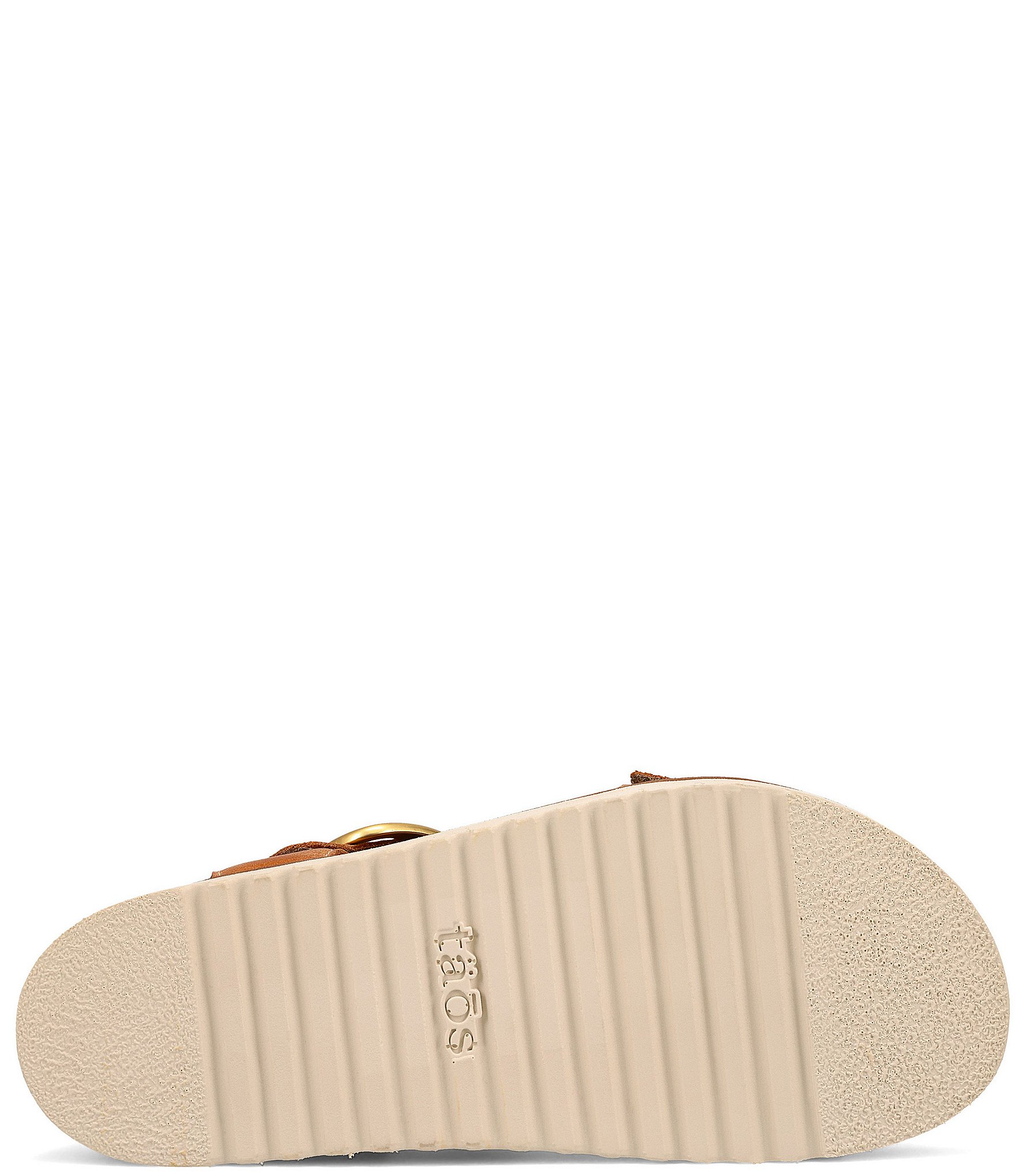 Taos Footwear On The Double Leather Big Buckle Hardware Hook-and-Loop Banded Sandals