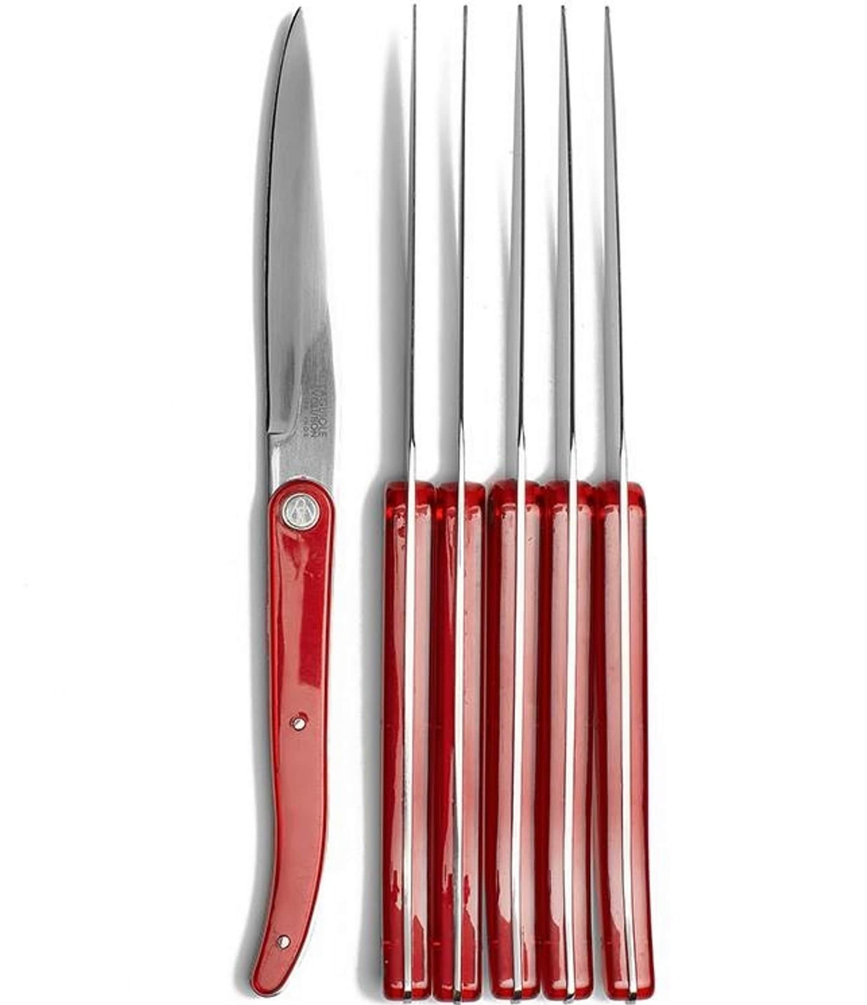 Tarrerias Bonjean Laguiole Sens Colored Handle 6-Piece Steak Knife Set