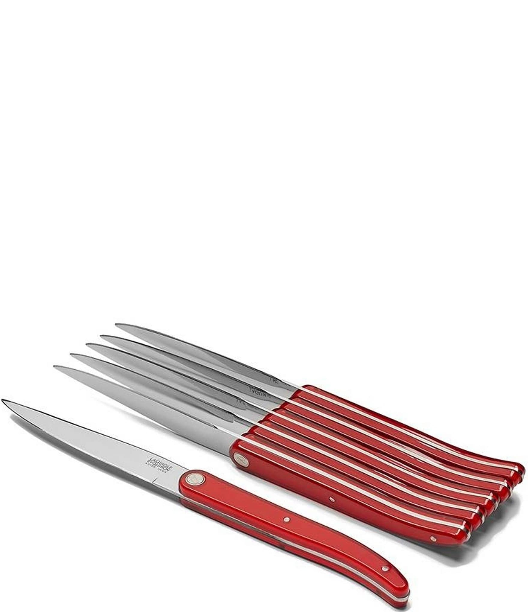 Tarrerias Bonjean Laguiole Sens Colored Handle 6-Piece Steak Knife Set
