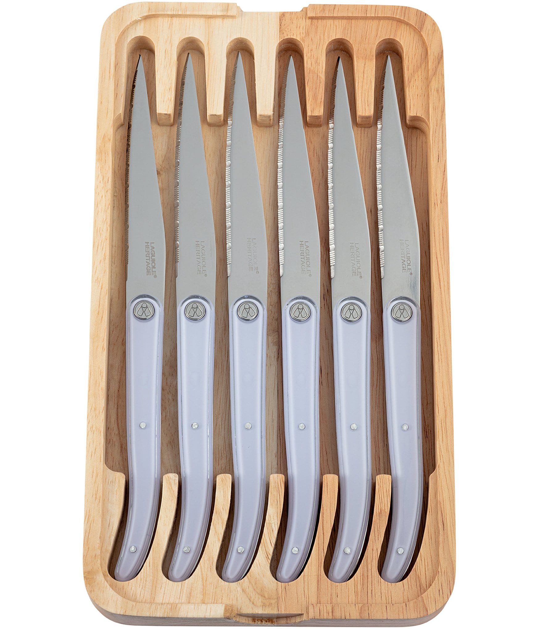 Tarrerias Bonjean Laguiole Sens Colored Handle 6-Piece Steak Knife Set