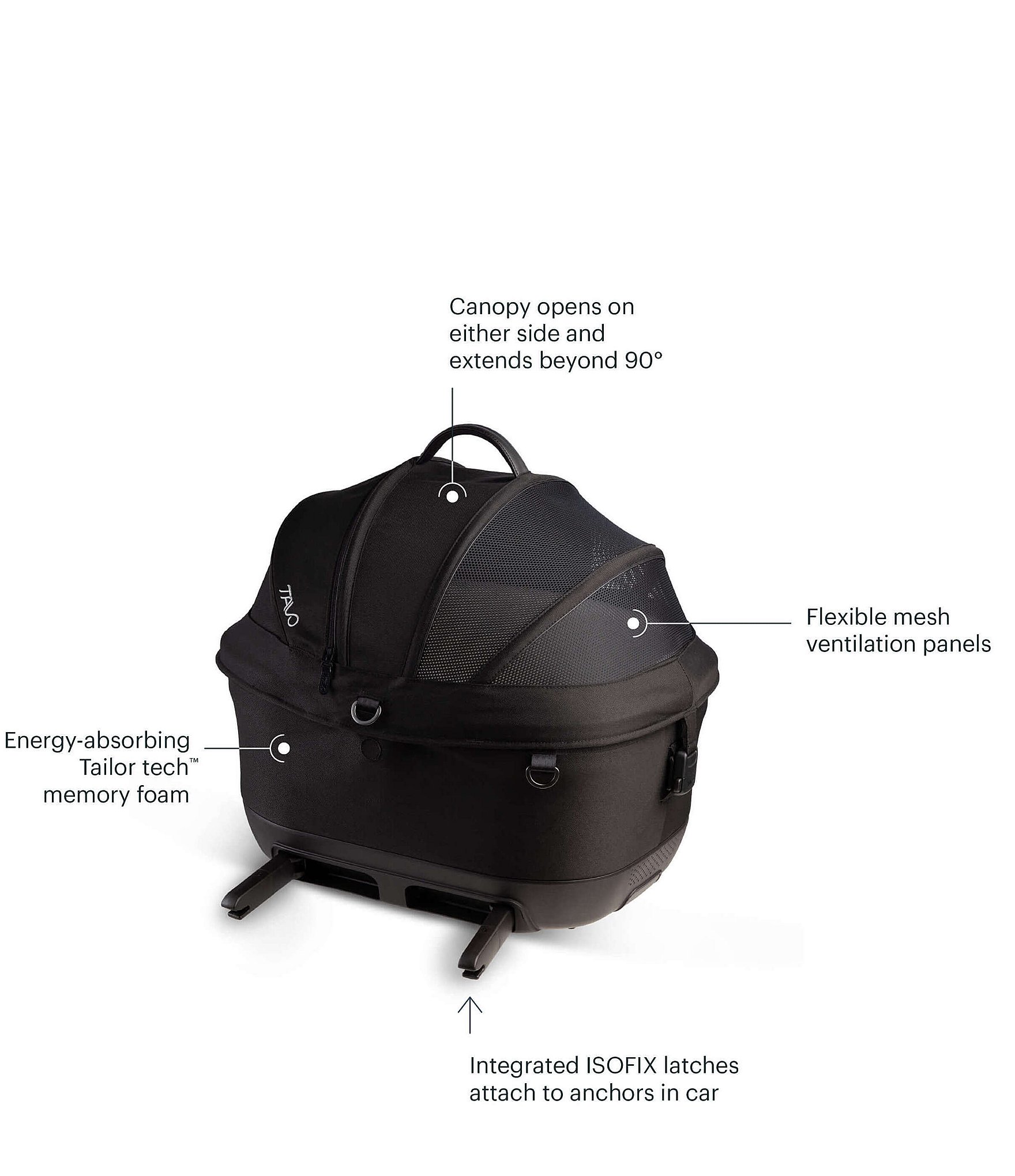 Tavo Pet Maeve™ Iso 5X Car Seat + Roscoe™ Stroller Frame Travel System