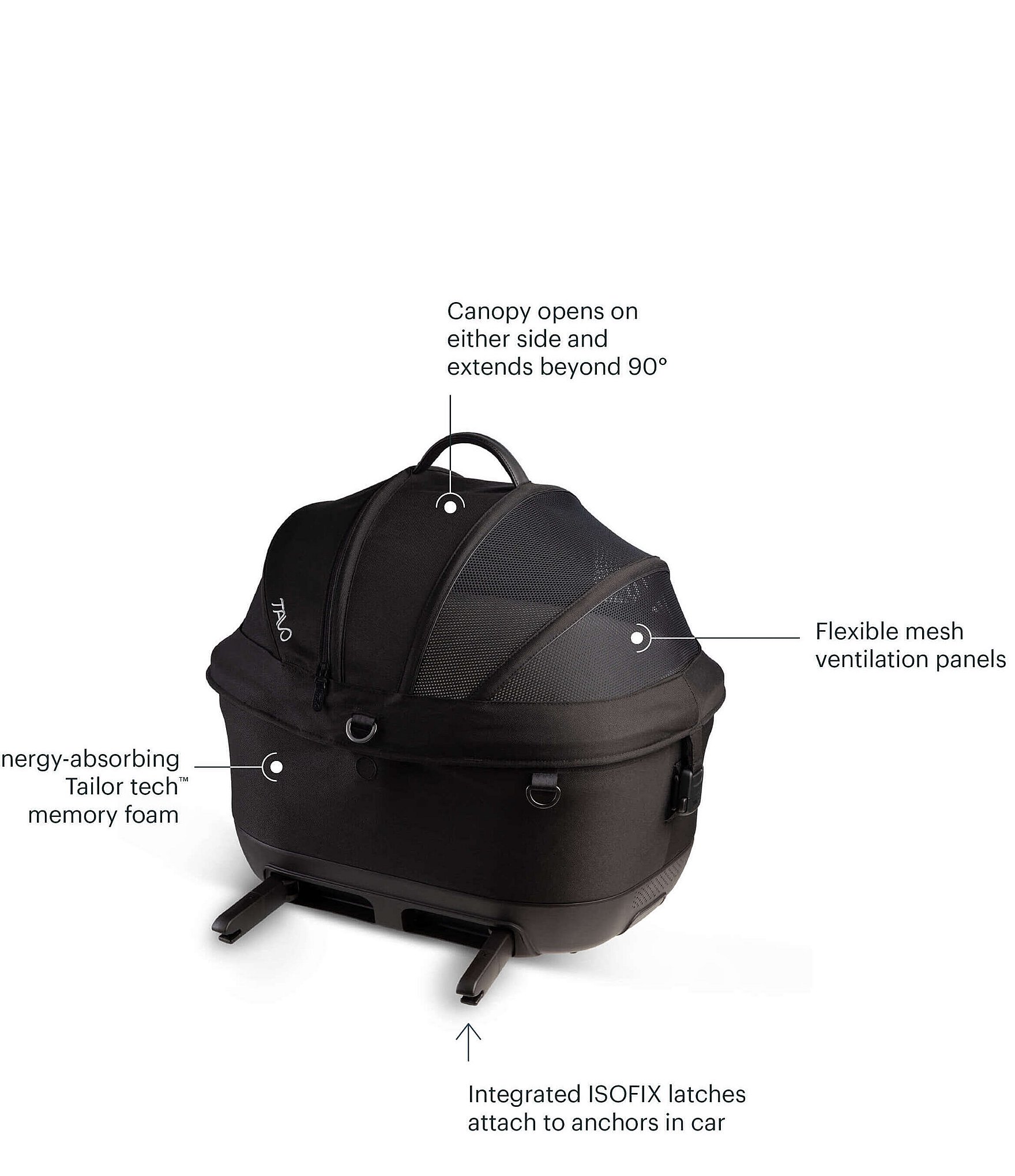 Tavo Pet Maeve™ Iso 5X Car Seat + Roscoe™ Stroller Frame Travel System