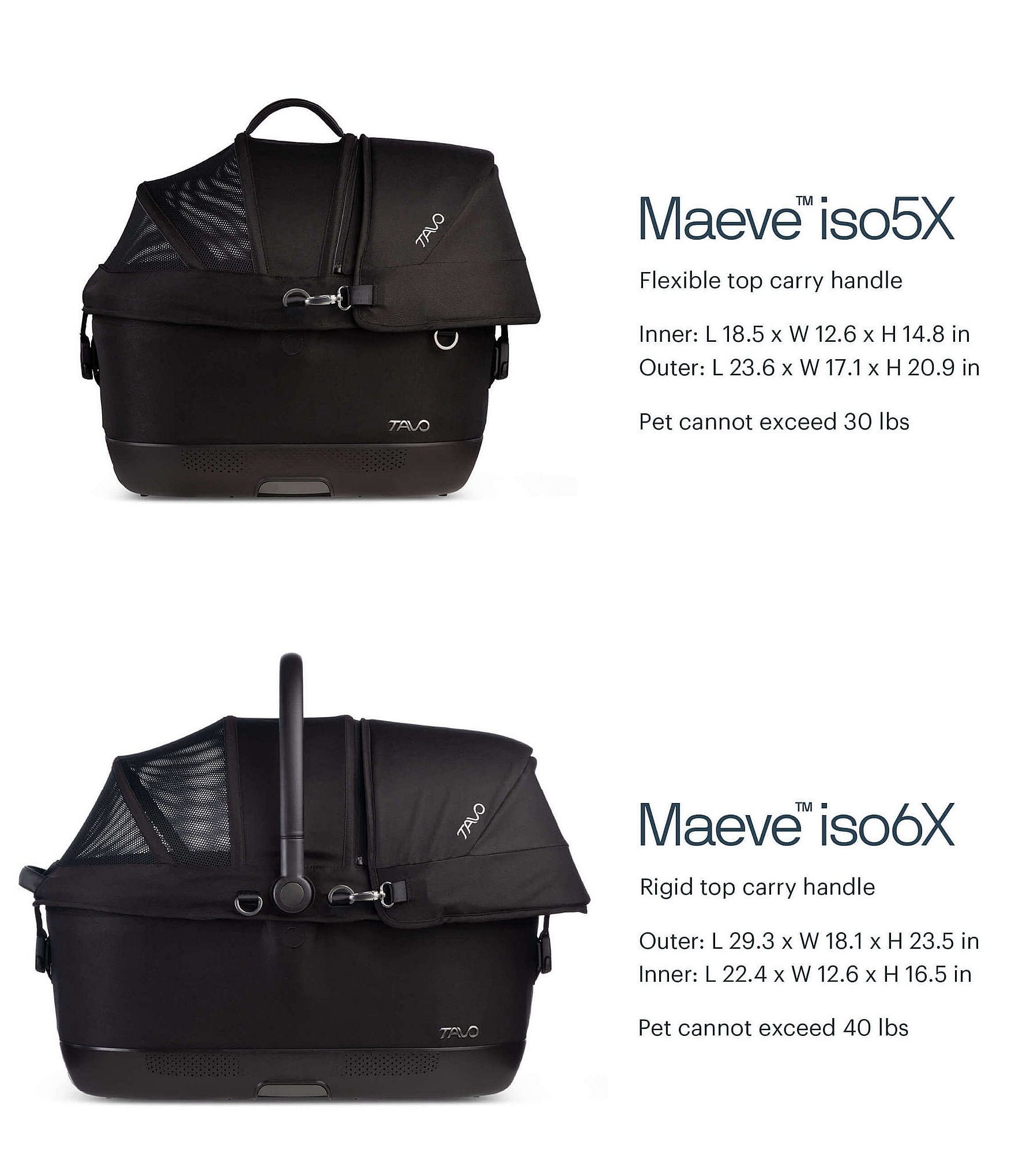 Tavo Pet Maeve™ Iso 6X Pet Car Seat