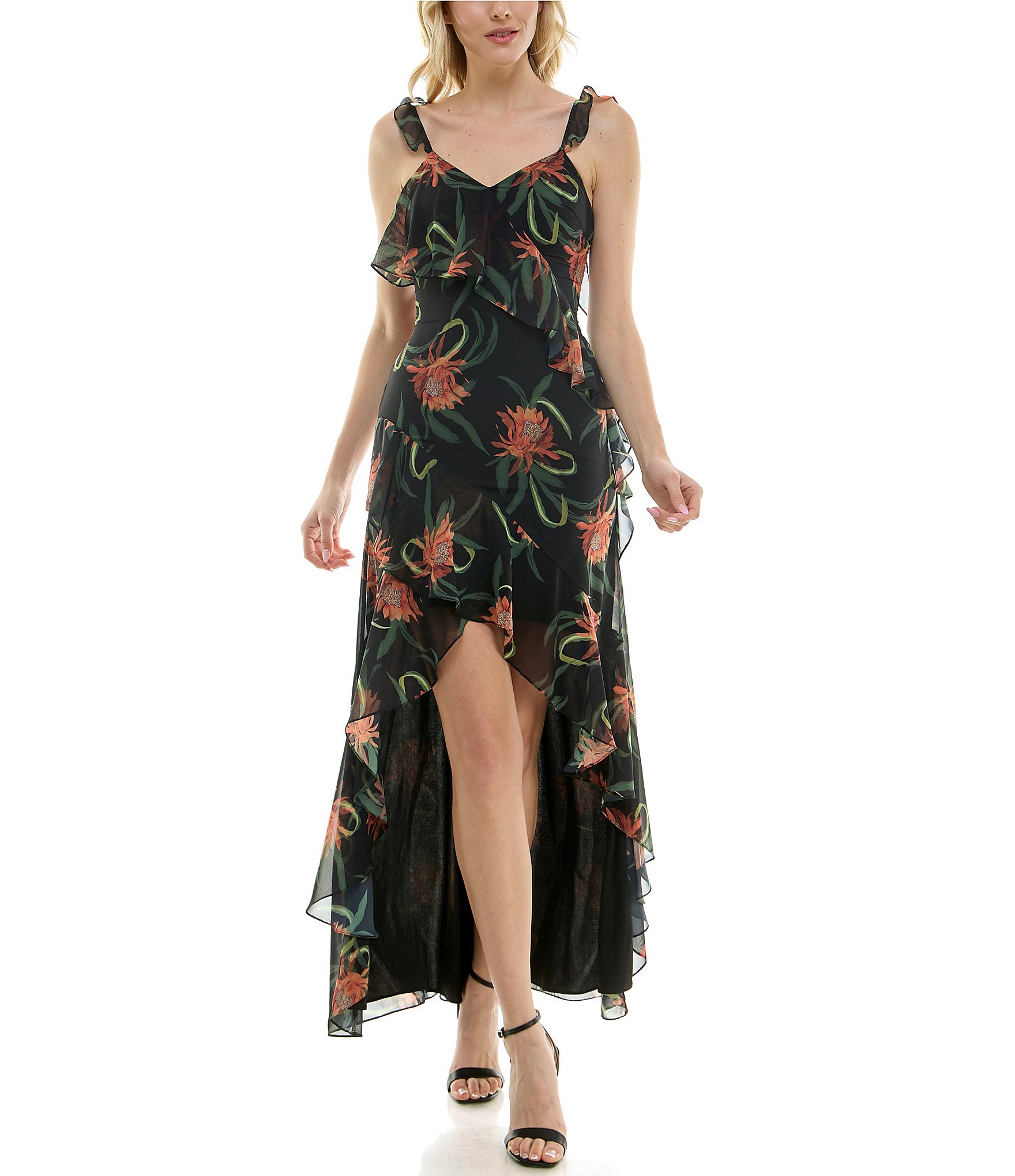 T cheapest Tahari Sleeveless Floral Print V-Neck Dress Size 10 MSRP 118$