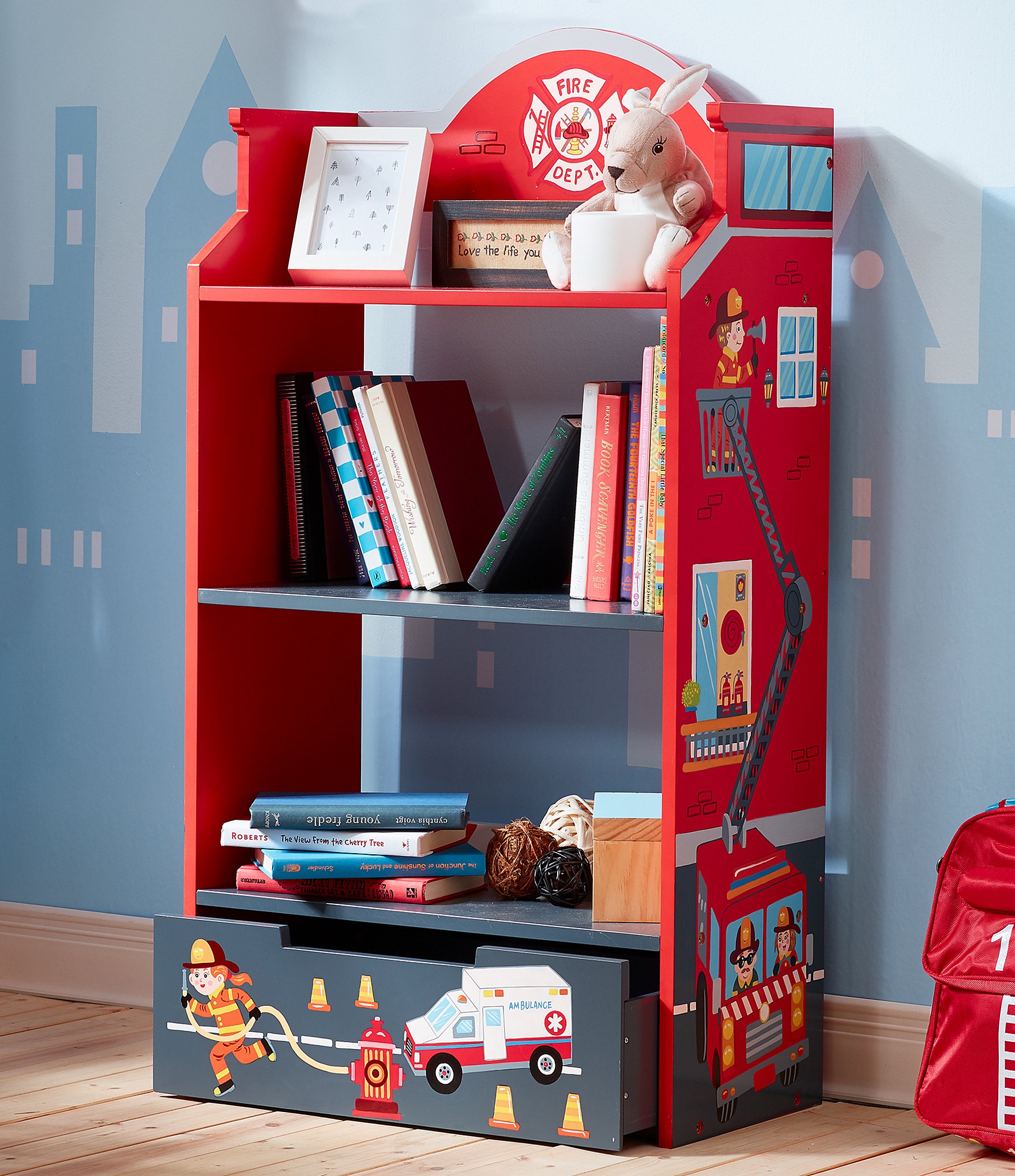 Teamson Kids Fire Fighter Bookshelf