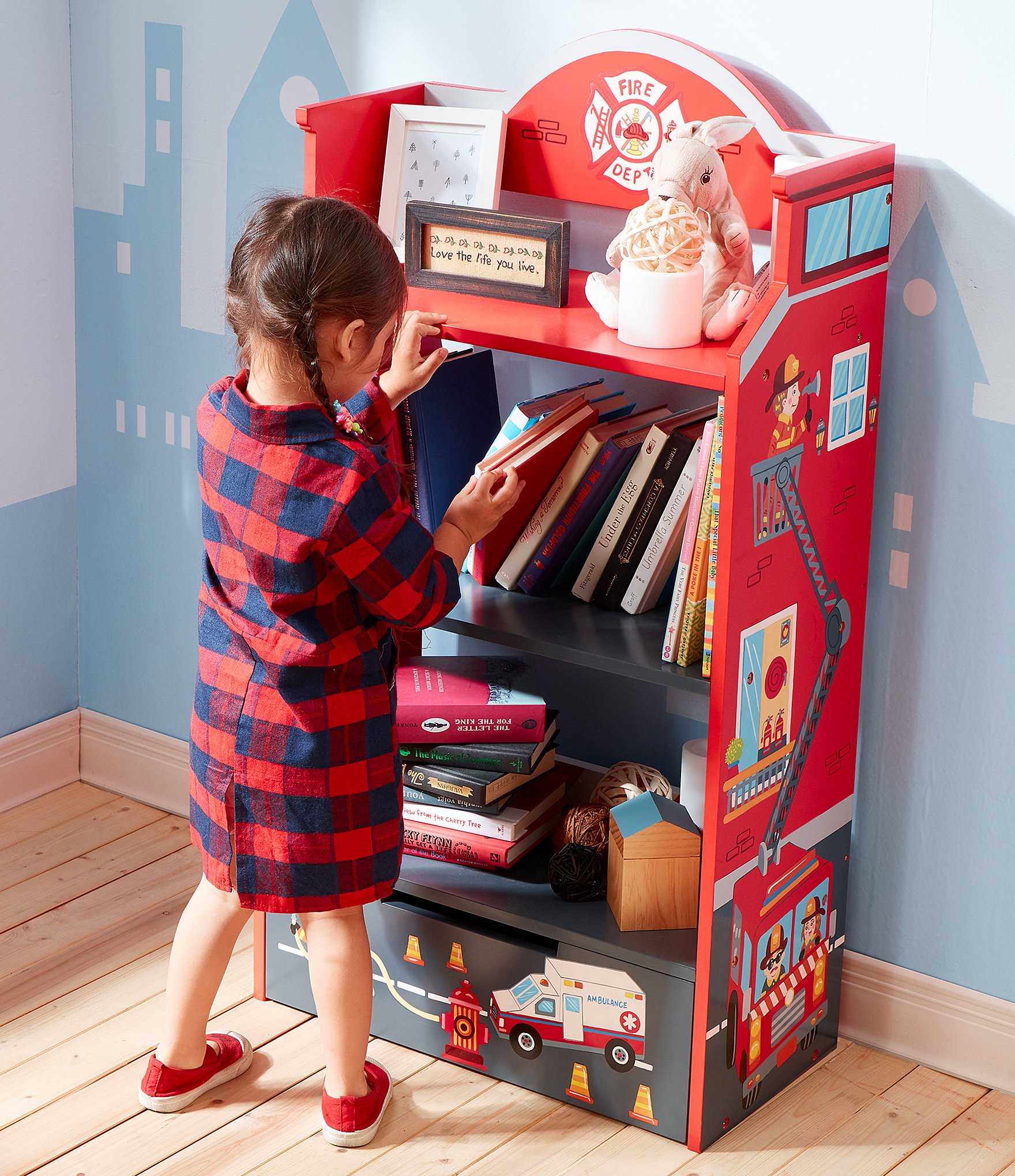 Teamson Kids Fire Fighter Bookshelf