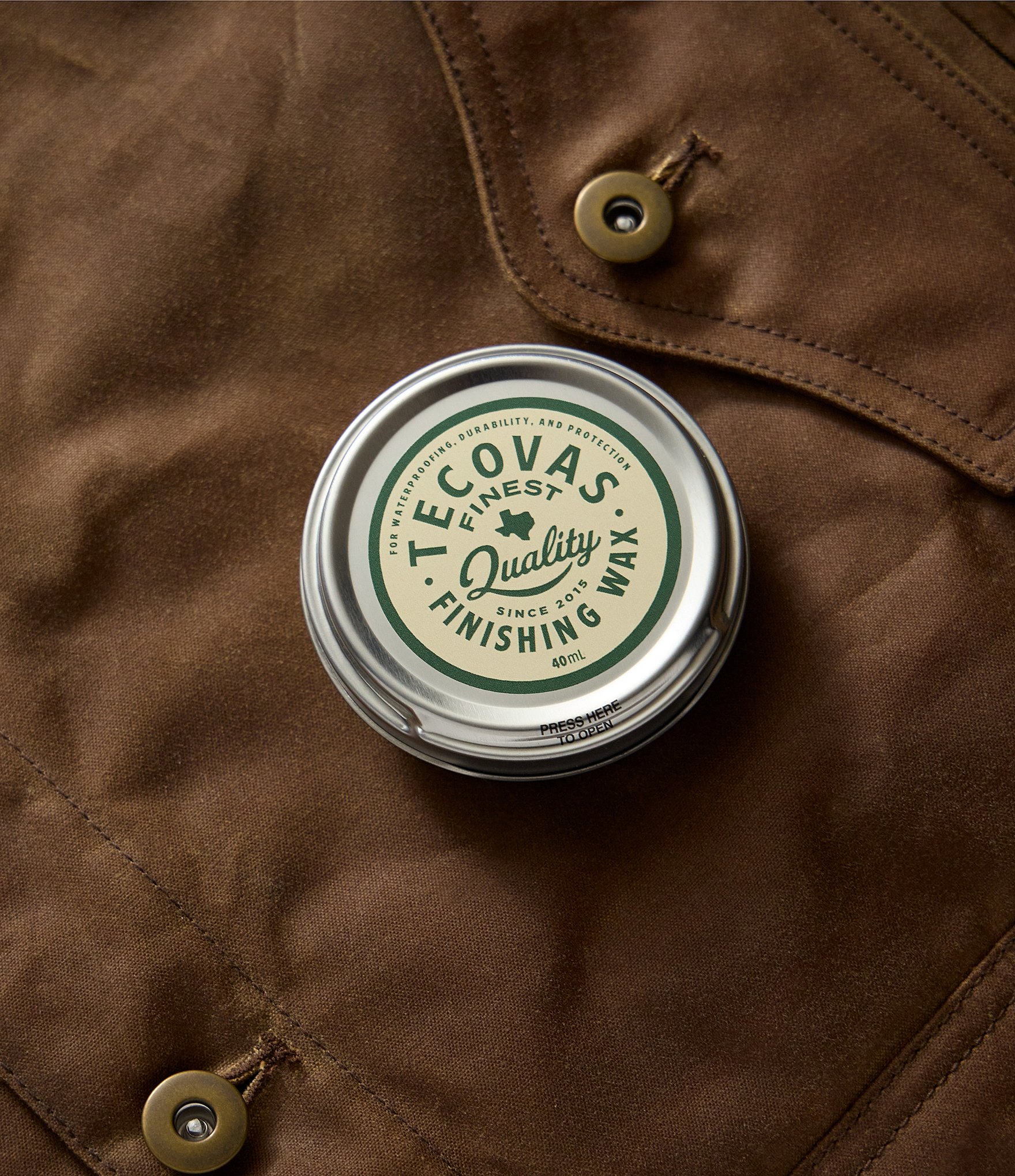 Tecovas Men's Buckaroo Waxed Canvas Trucker Jacket