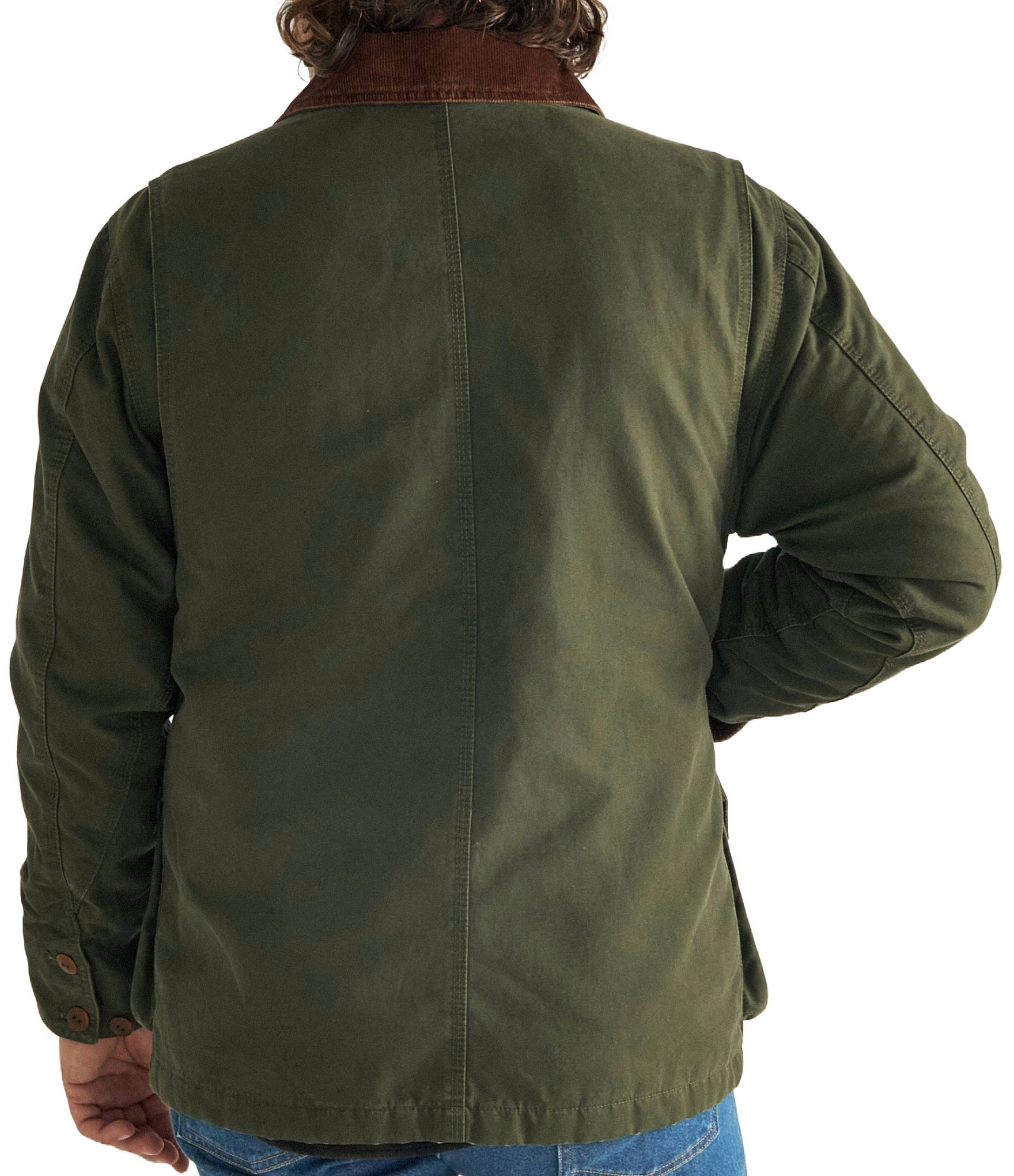 Tecovas Contrasting Collar Long Sleeve Canvas Barn Coat