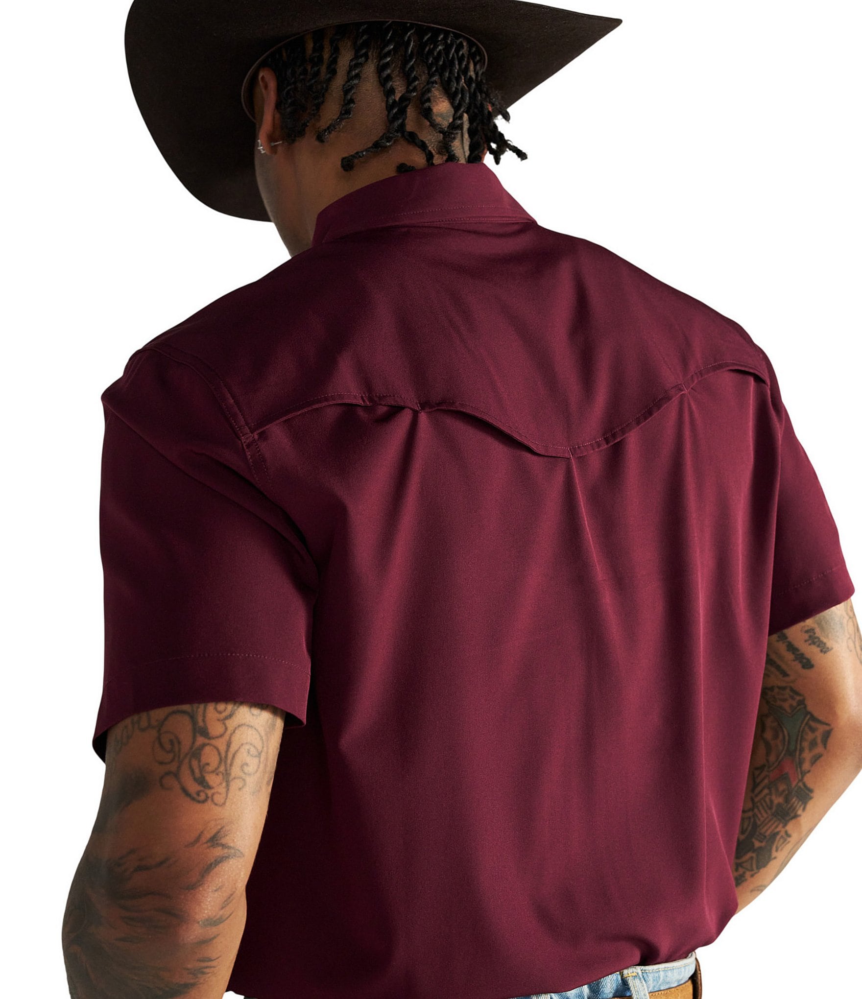Tecovas Performance Faux-Pearl-Snap Short Sleeve Western Shirt