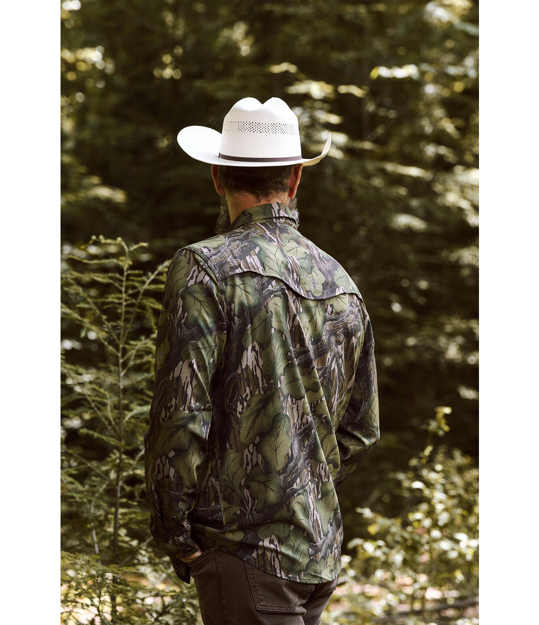 Tecovas X Mossy Oak Camouflage Performance Long Sleeve Western Shirt