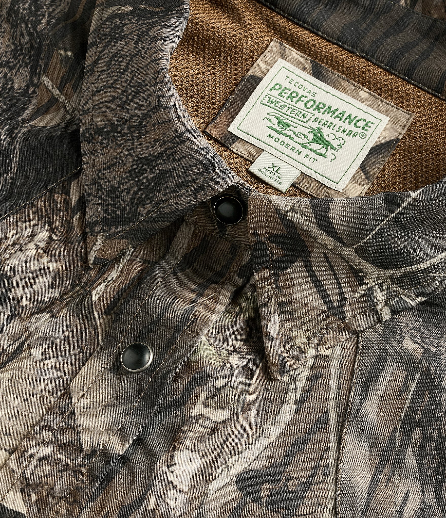 Tecovas X Mossy Oak Camouflage Performance Long Sleeve Western Shirt